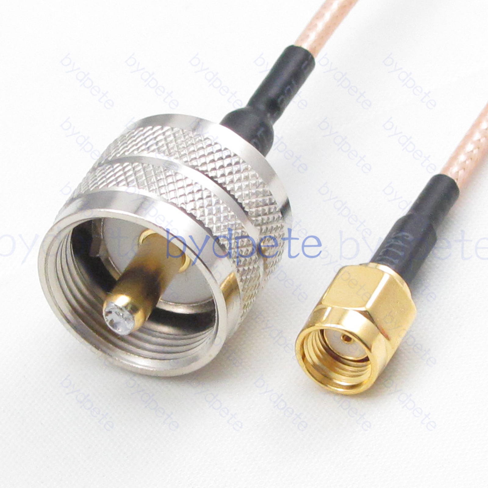 BPC043UHF316 UHF Male PL259 Plug to RPSMA Male Reverse Polarity Plug RG-316 Coaxial Cable UHF Cable RG316 Assembly Coax Pigtial Jumper