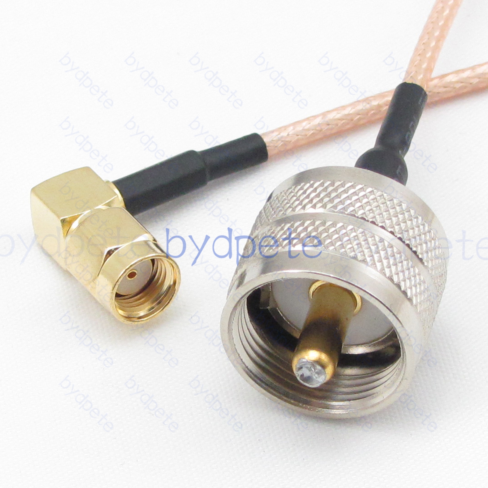 BPC043UHF316R2 UHF Male PL259 Plug to RPSMA Male Right Angle 90Degree Reverse Polarity Plug RG-316 Coaxial Cable UHF Cable RG316 Assembly Coax Pigtial Jumper