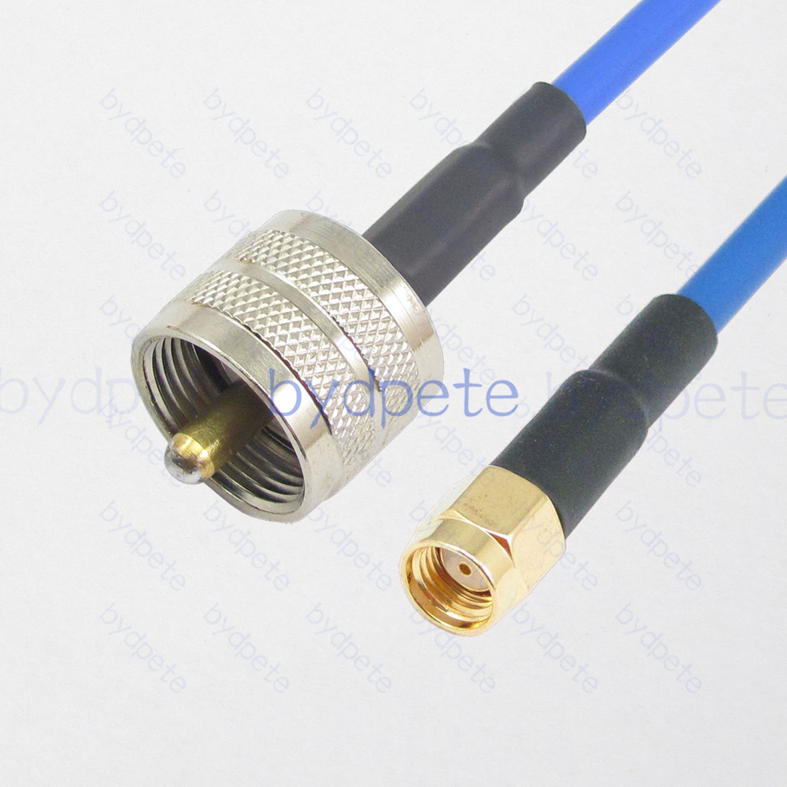 BPC043UHF402B UHF Male PL259 Plug to RPSMA Male Reverse Polarity Plug RG-402 Coaxial Cable UHF Cable RG402B Assembly Coax Semi Rigid Flexible Low Loss Cable