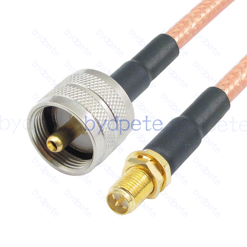 BPC044UHF142 UHF Male PL259 Plug to RPSMA Female Reverse Polarity RG-142 Coaxial Cable UHF Cable RG142 Assembly Coax Pigtial Jumper