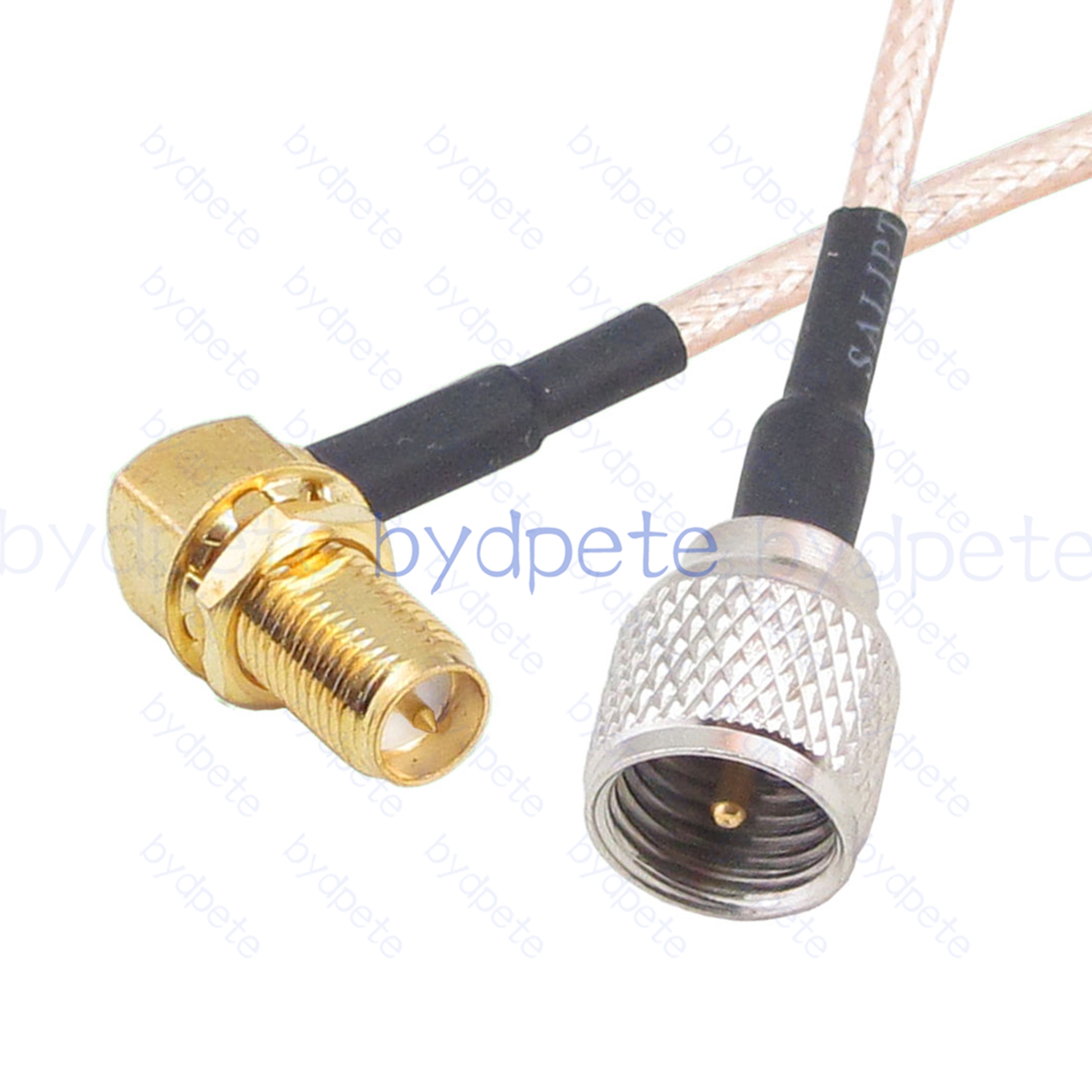 BPC044UHF316M1R2 Mini UHF Male PL259 Plug to RPSMA Female Right Angle 90Degree Reverse Polarity jack RG-316 Coaxial Cable UHF Cable RG316 Assembly Coax Pigtial Jumper