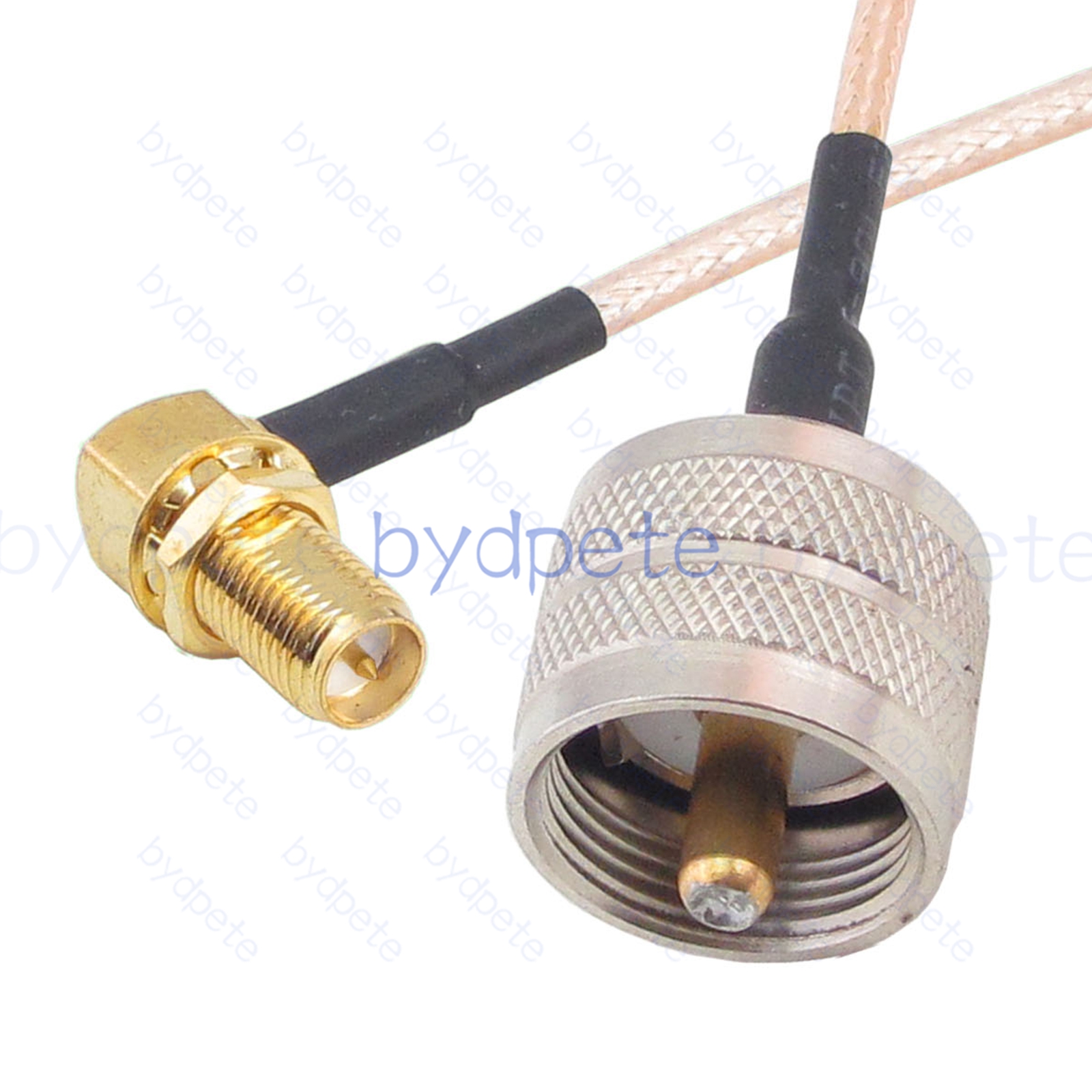 BPC044UHF316R2 UHF Male PL259 Plug to RPSMA Female Right Angle 90Degree Reverse Polarity jack RG-316 Coaxial Cable UHF Cable RG316 Assembly Coax Pigtial Jumper