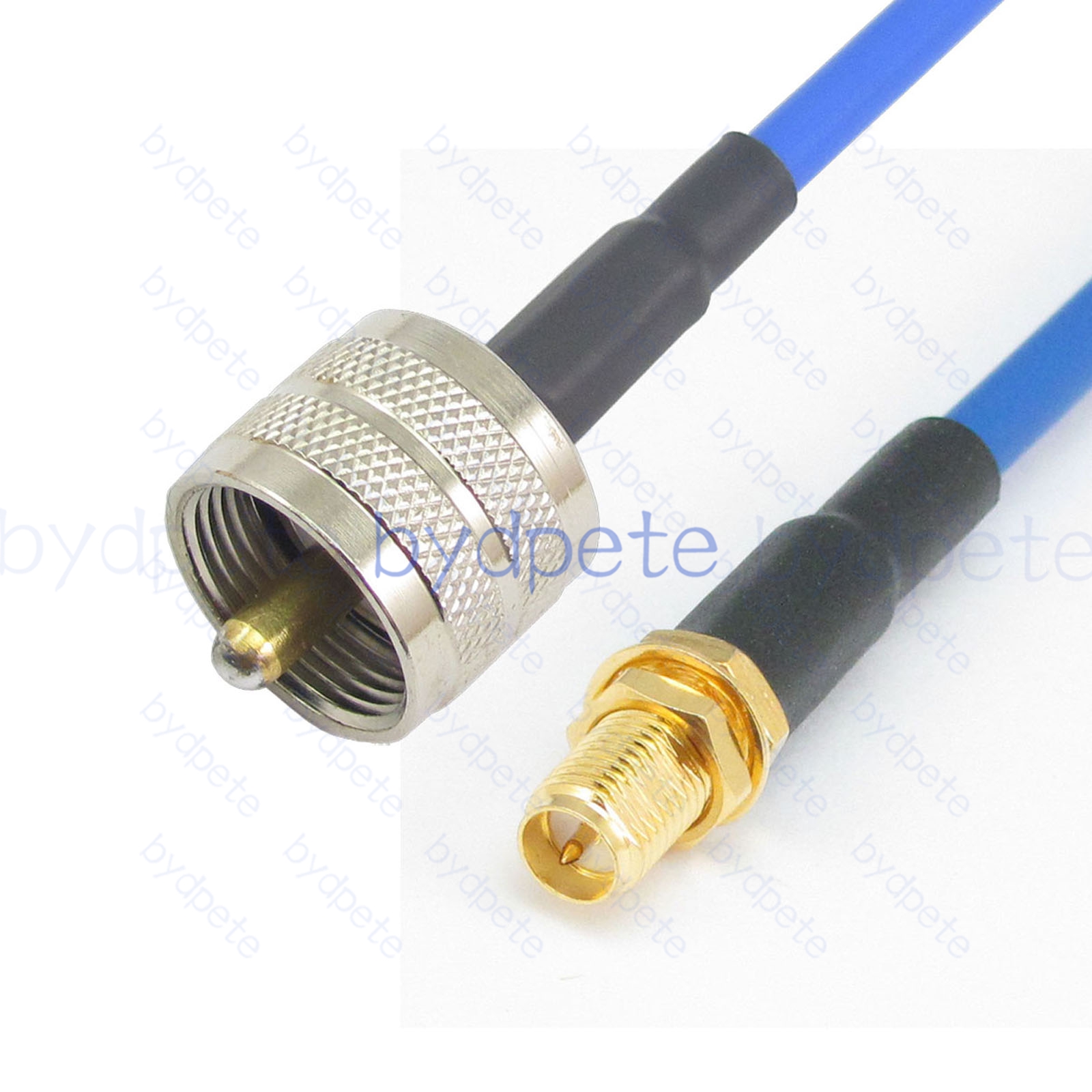 BPC044UHF402B UHF Male PL259 Plug to RPSMA Female Reverse Polarity Jack RG-402 Coaxial Cable UHF Cable RG402B Assembly Coax Semi Rigid Flexible Low Loss Cable
