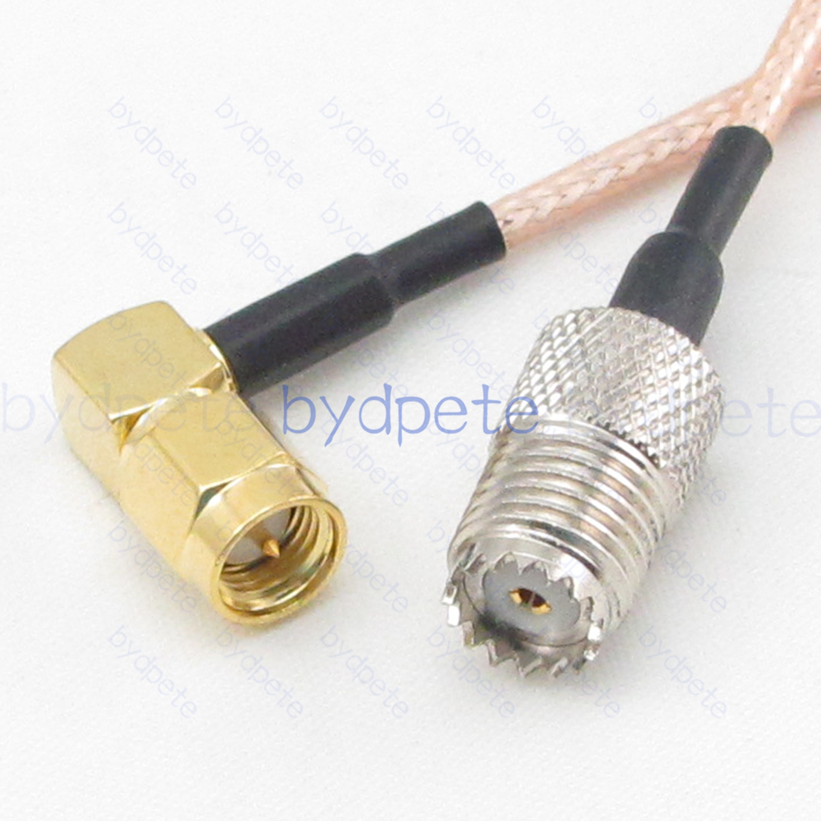 BPC045UHF316M1R2 Mini UHF Female SO239 Jack to SMA Male Right Angle 90Degree RG-316 Coaxial Cable UHF Cable RG316 Assembly Coax Pigtial Jumper