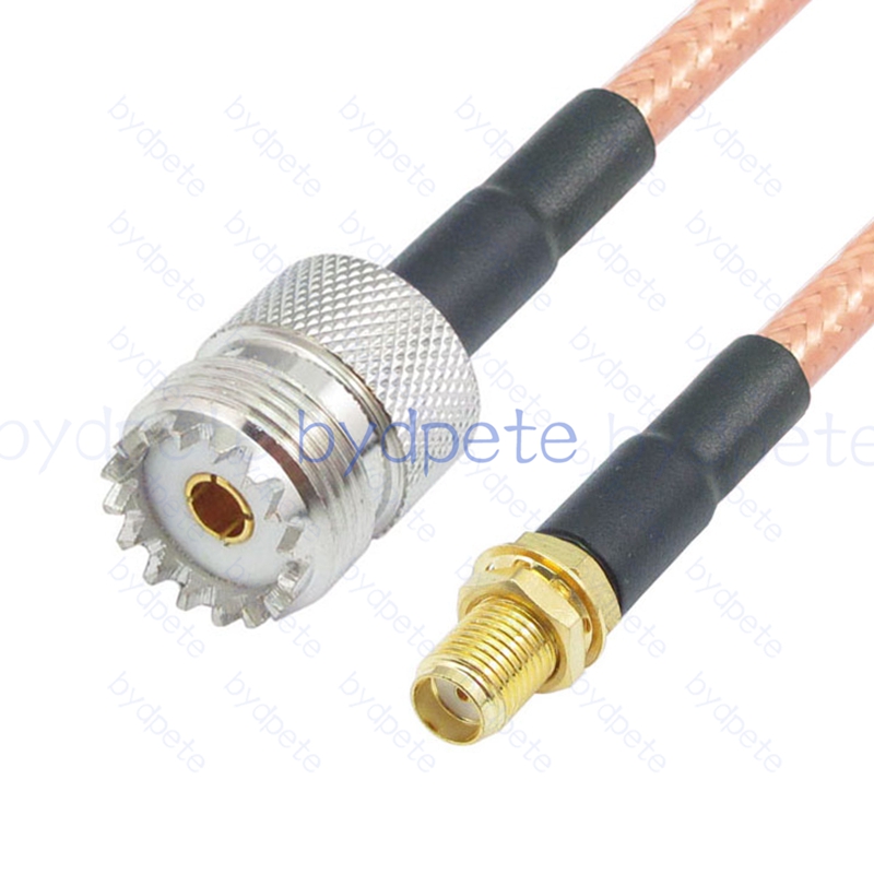 BPC046UHF142 UHF Female SO239 Jack to SMA Female RG-142 Coaxial Cable UHF Cable RG142 Assembly Coax Pigtial Jumper