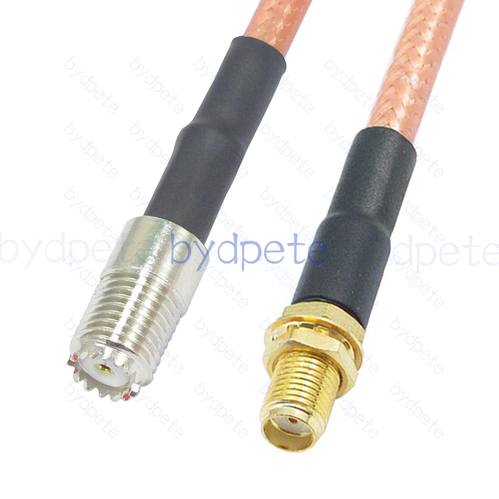 BPC046UHF142M1 Mini UHF Female SO239 Jack to SMA Female RG-142 Coaxial Cable UHF Cable RG142 Assembly Coax Pigtial Jumper