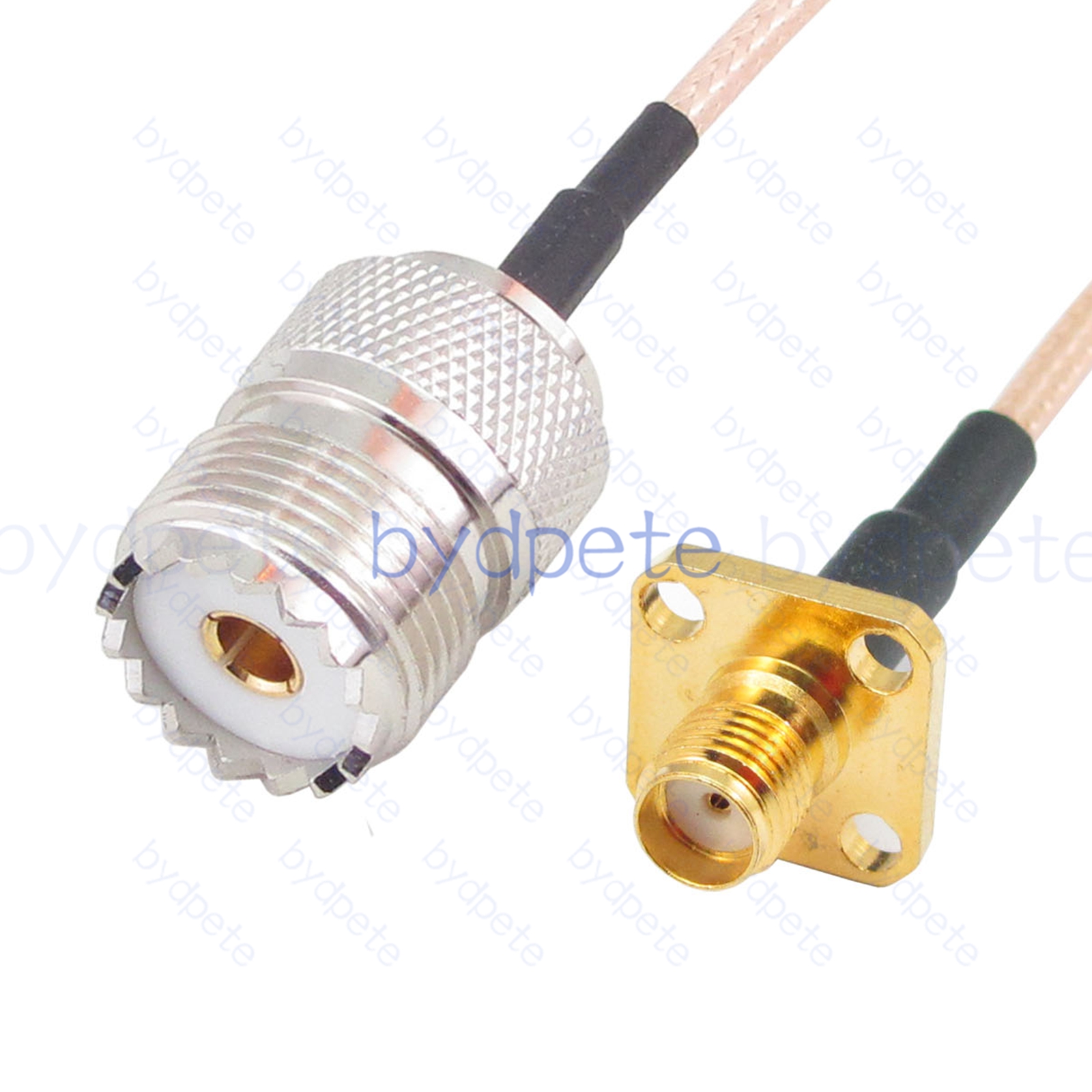 BPC046UHF316H4 UHF Female SO239 Jack to SMA Female 4holes panel RG-316 Coaxial Cable UHF Cable RG316 Assembly Coax Pigtial Jumper