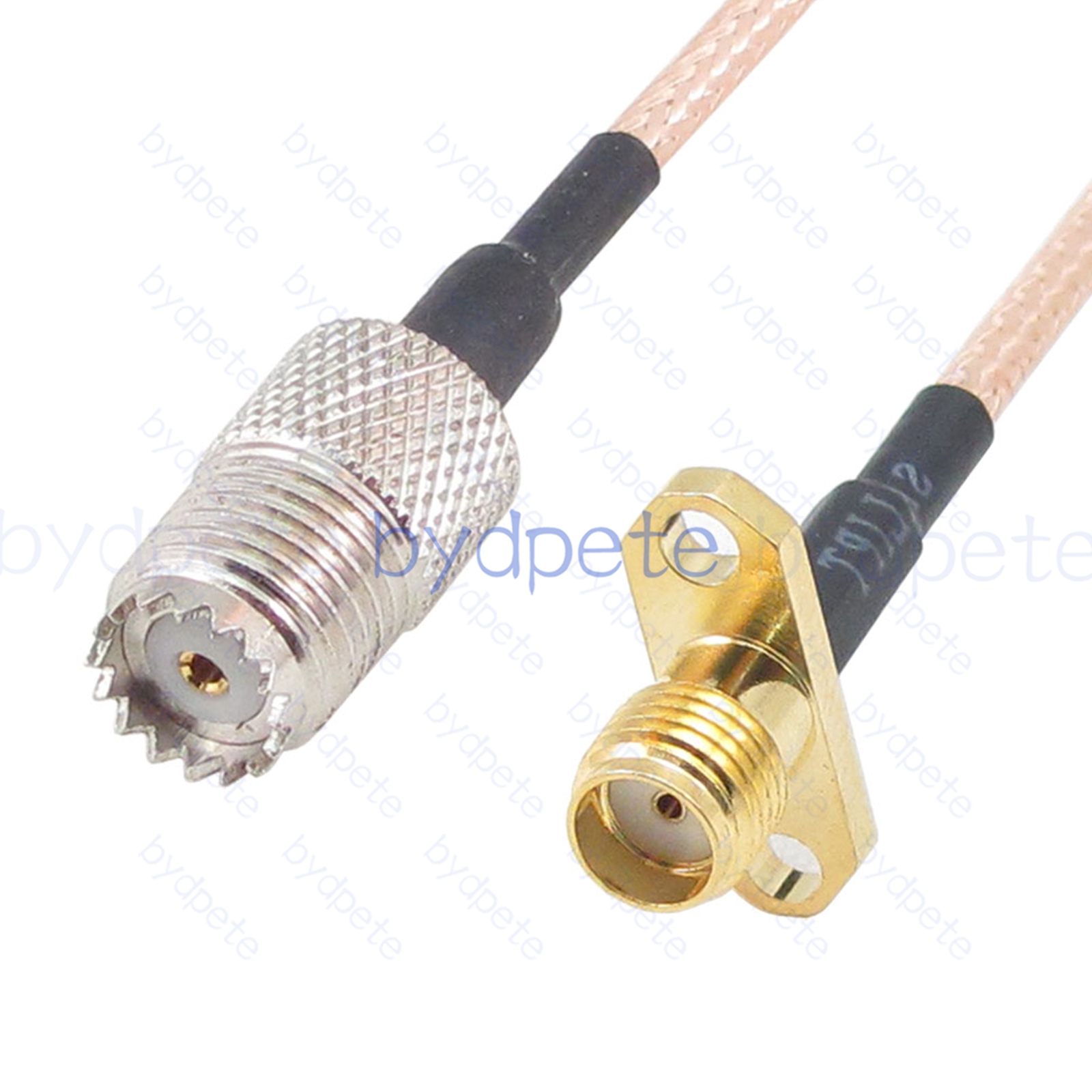 BPC046UHF316M1H2 Mini UHF Female SO239 Jack to SMA Female 2holes panel RG-316 Coaxial Cable UHF Cable RG316 Assembly Coax Pigtial Jumper
