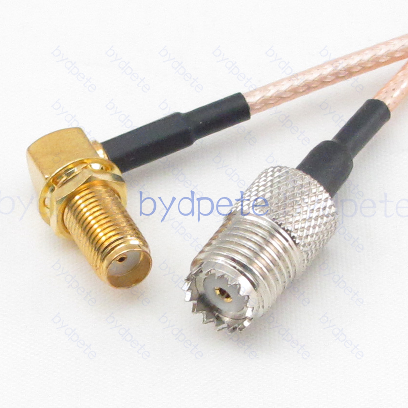 BPC046UHF316M1R2 Mini UHF Female SO239 Jack to SMA Female Right Angle 90Degree RG-316 Coaxial Cable UHF Cable RG316 Assembly Coax Pigtial Jumper