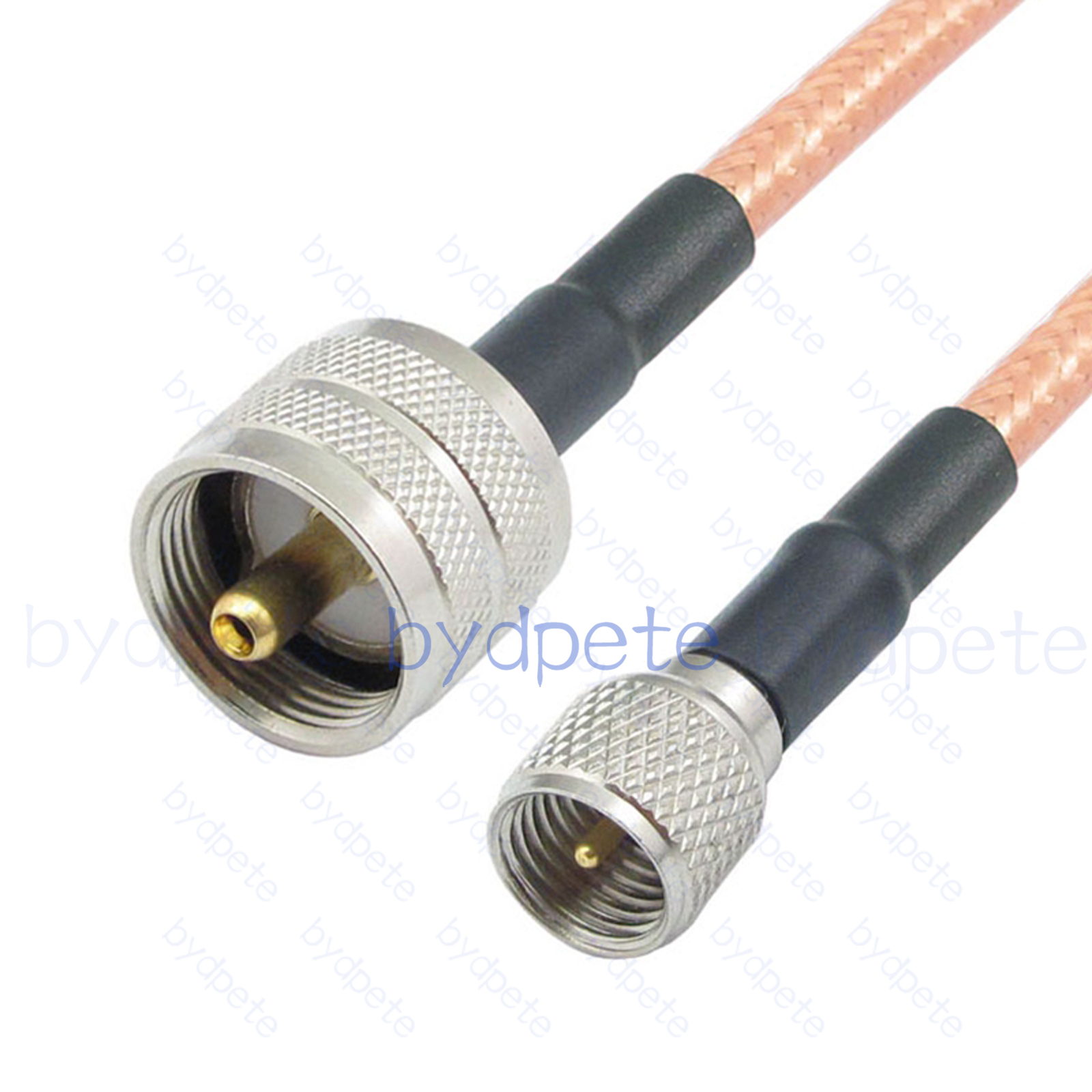 BPC049UHF142M Mini UHF Male PL259 Plug to UHF Male PL259 RG-142 Coaxial Cable UHF Cable RG142 Assembly Coax Pigtial Jumper