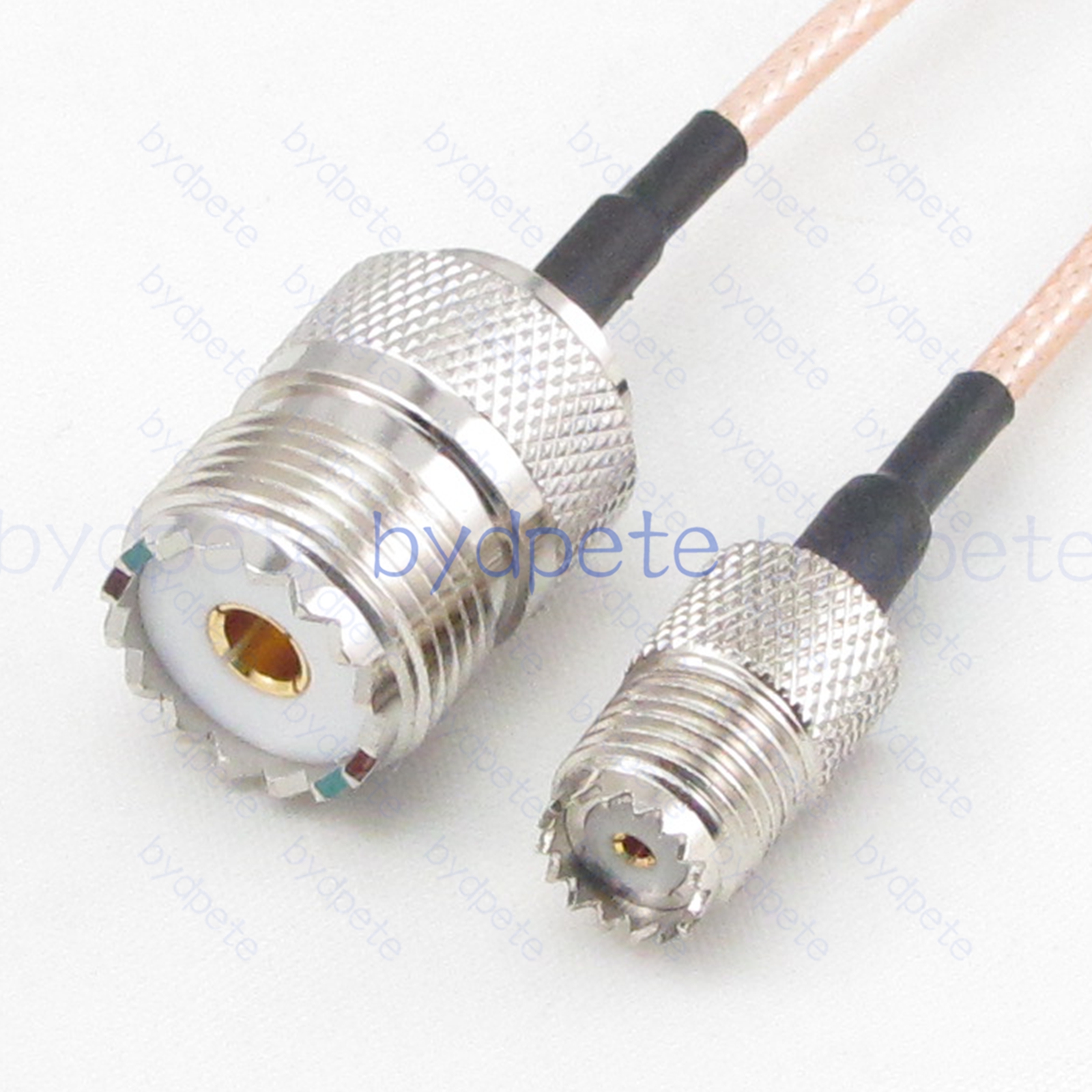 BPC051UHF316M1 Mini UHF Female SO239 Jack to UHF Female SO239 RG-316 Coaxial Cable UHF Cable RG316 Assembly Coax Pigtial Jumper