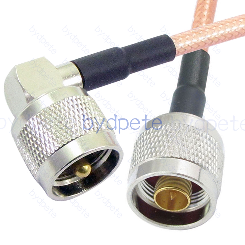 BPC052UHF142R1 UHF Male Right Angle 90Degree PL259 Plug to N-Type Male RG-142 Coaxial Cable UHF Cable RG142 Assembly Coax Pigtial Jumper