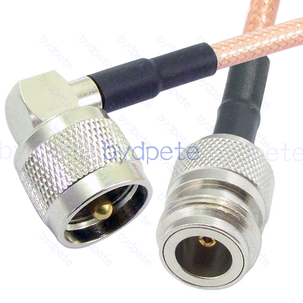 BPC053UHF142R1 UHF Male Right Angle 90Degree PL259 Plug to N-Type Female RG-142 Coaxial Cable UHF Cable RG142 Assembly Coax Pigtial Jumper