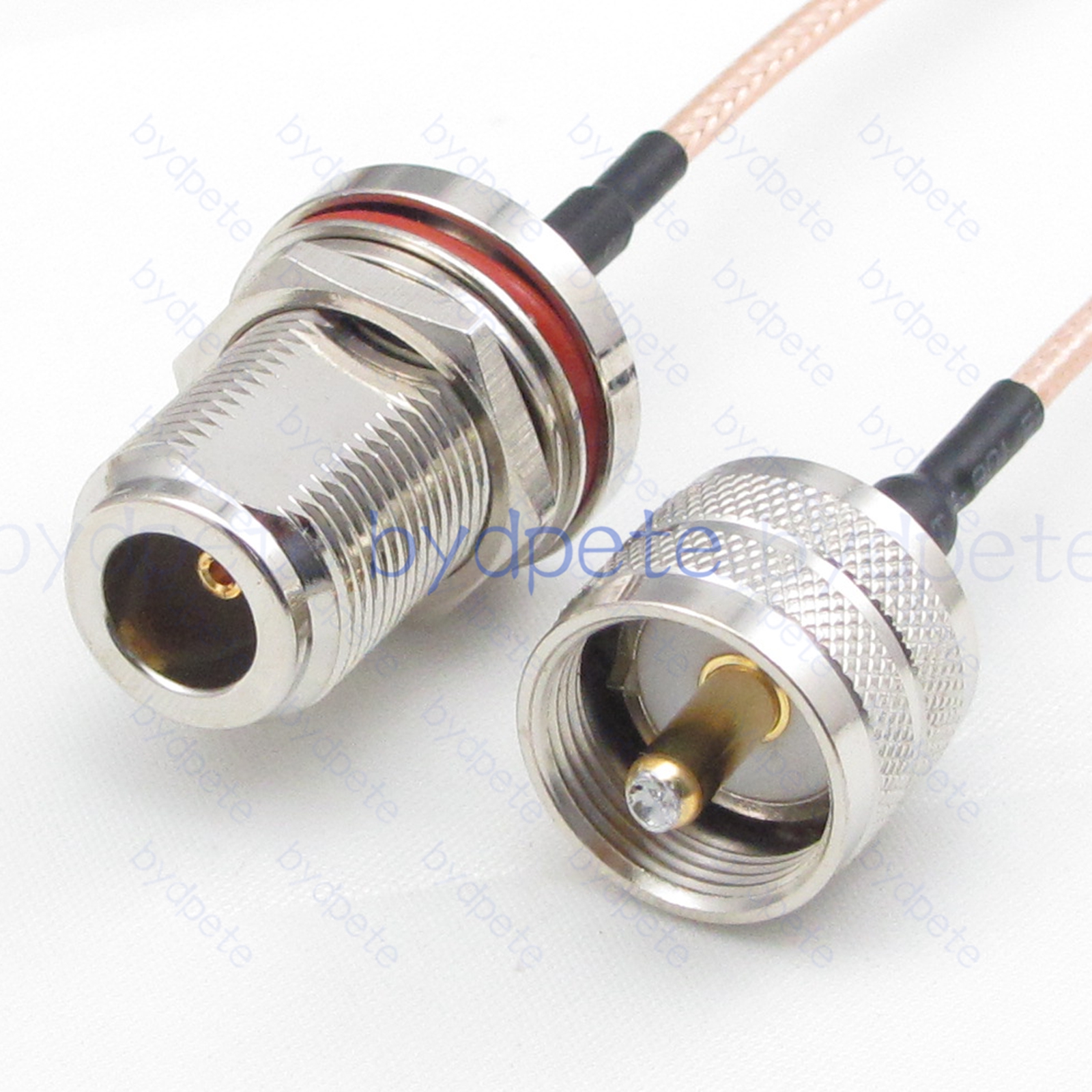 BPC053UHF316W2 UHF Male PL259 Plug to N-Type Female Bulkhead Waterproof RG-316 Coaxial Cable UHF Cable RG316 Assembly Coax Pigtial Jumper