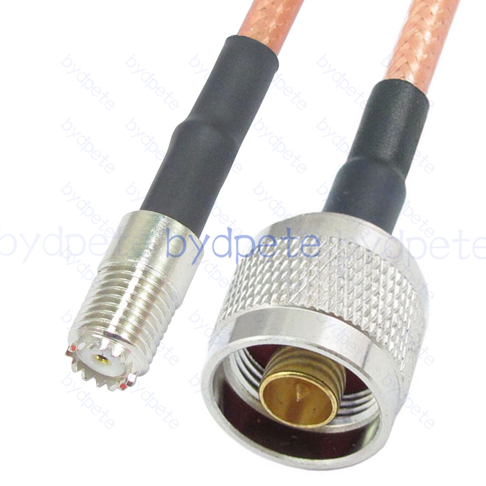 BPC054UHF142M1 Mini UHF Female SO239 Plug to N-Type Male RG-142 Coaxial Cable UHF Cable RG142 Assembly Coax Pigtial Jumper