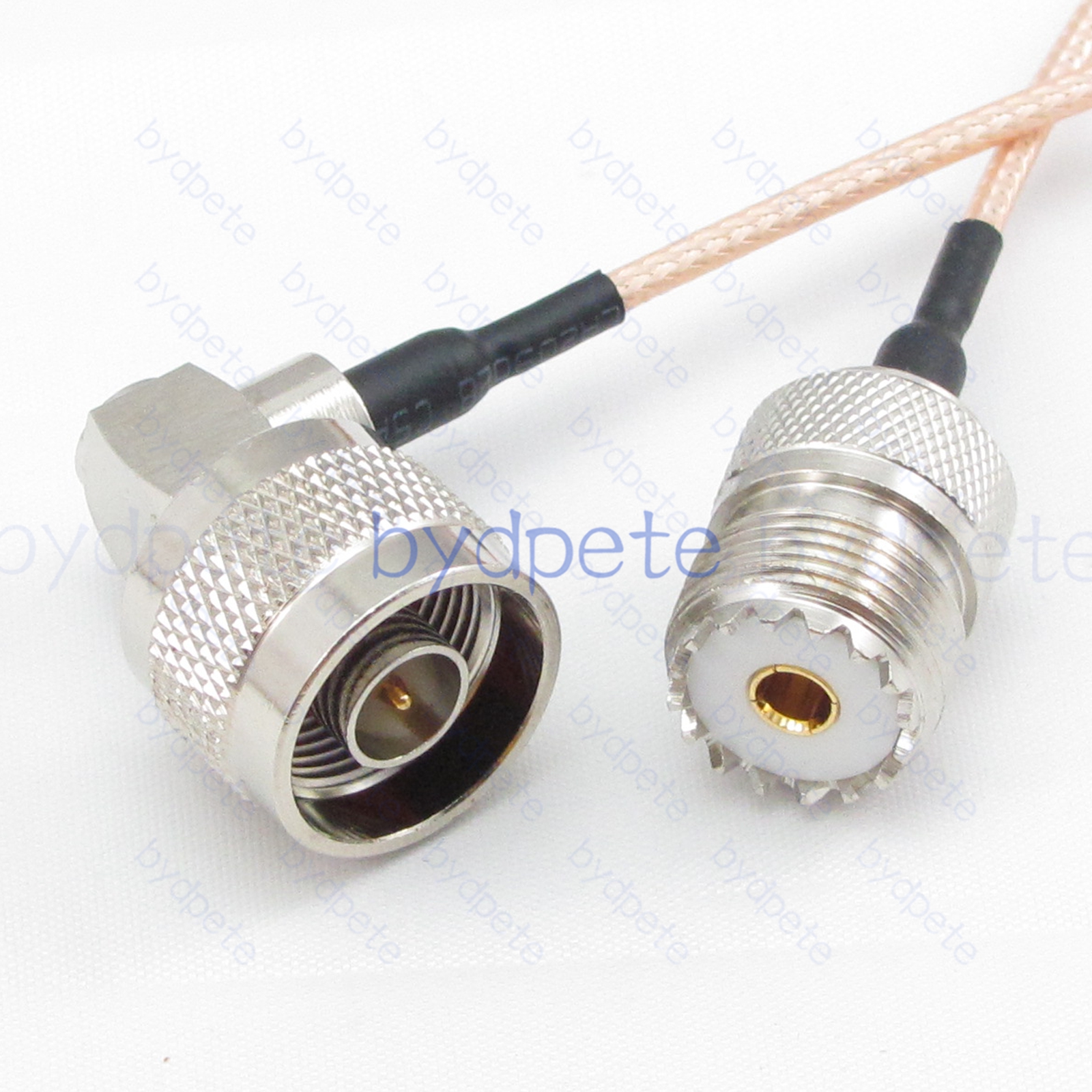BPC054UHF316R2 UHF Female SO239 Jack to N-Type Male Right Angle 90Degree RG-316 Coaxial Cable UHF Cable RG316 Assembly Coax Pigtial Jumper