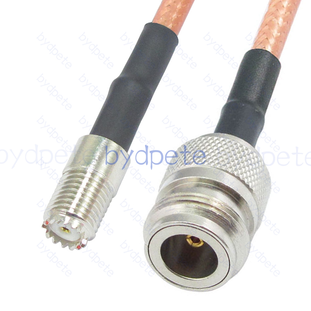 BPC055UHF142M1 Mini UHF Female SO239 Jack to N-Type Female RG-142 Coaxial Cable UHF Cable RG142 Assembly Coax Pigtial Jumper