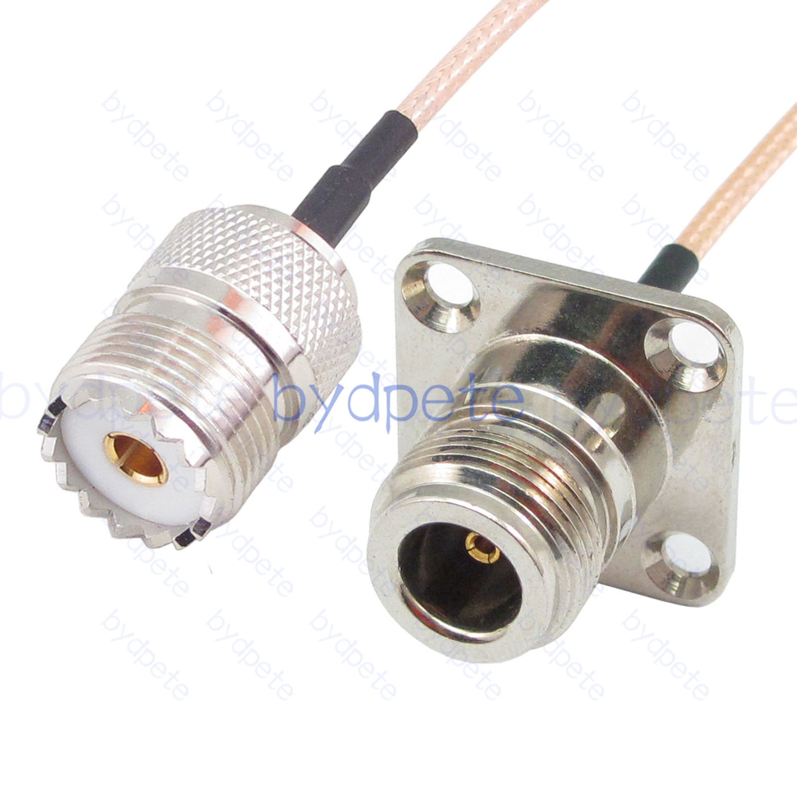 BPC055UHF316H4 UHF Female SO239 Jack to N-Type Female 4holes panel RG-316 Coaxial Cable UHF Cable RG316 Assembly Coax Pigtial Jumper