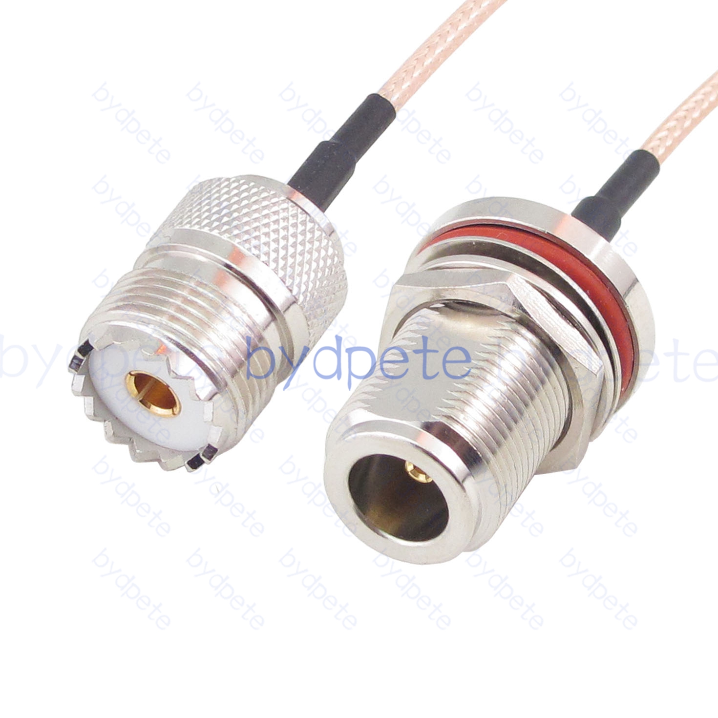 BPC055UHF316W2 UHF Female SO239 Jack to N-Type Female Bulkhead Waterproof RG-316 Coaxial Cable UHF Cable RG316 Assembly Coax Pigtial Jumper