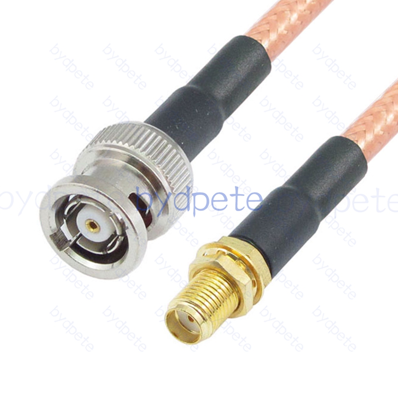 BPC062BNC142F1 RPBNC Male Reverse Polarity Plug to SMA Female RG-142 Coaxial Cable BNC Cable RG142 Assembly Coax Pigtial Jumper