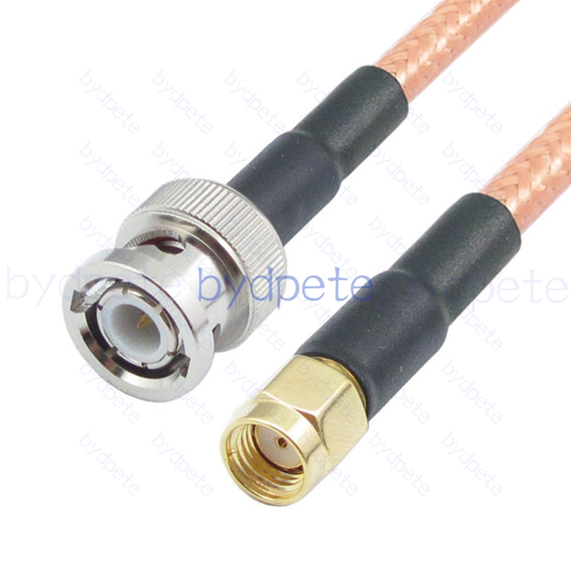 BPC063BNC142 BNC Male Plug to RPSMA Reverse Polarity Male RG-142 Coaxial Cable BNC Cable RG142 Assembly Coax Pigtial Jumper