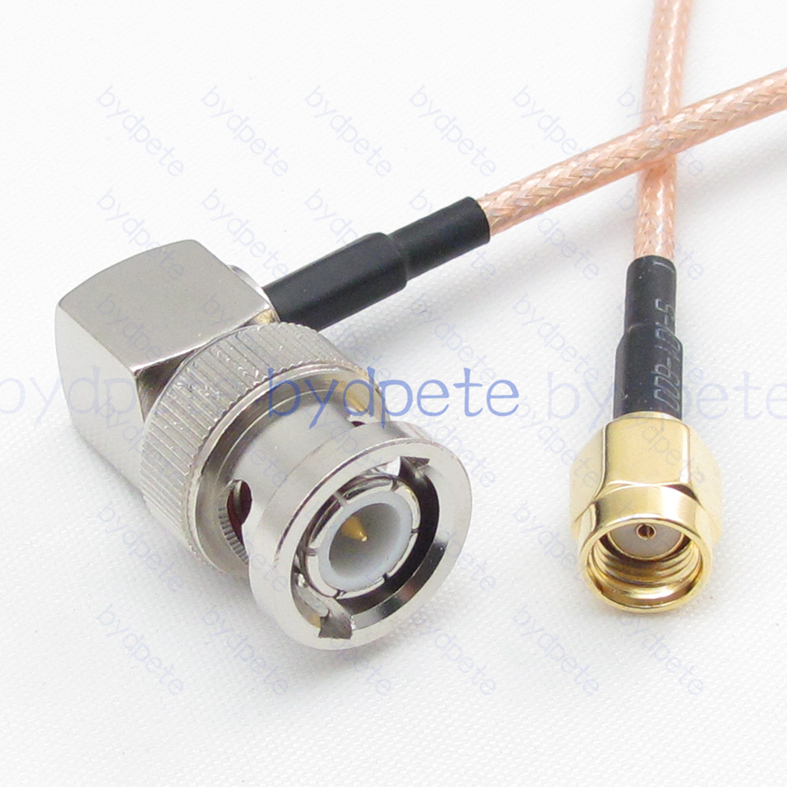 BPC063BNC316R1 BNC Male Right Angle 90Degree Plug to RPSMA Male Reverse Polarity Plug RG-316 Coaxial Cable BNC Cable RG316 Assembly Coax Pigtial Jumper