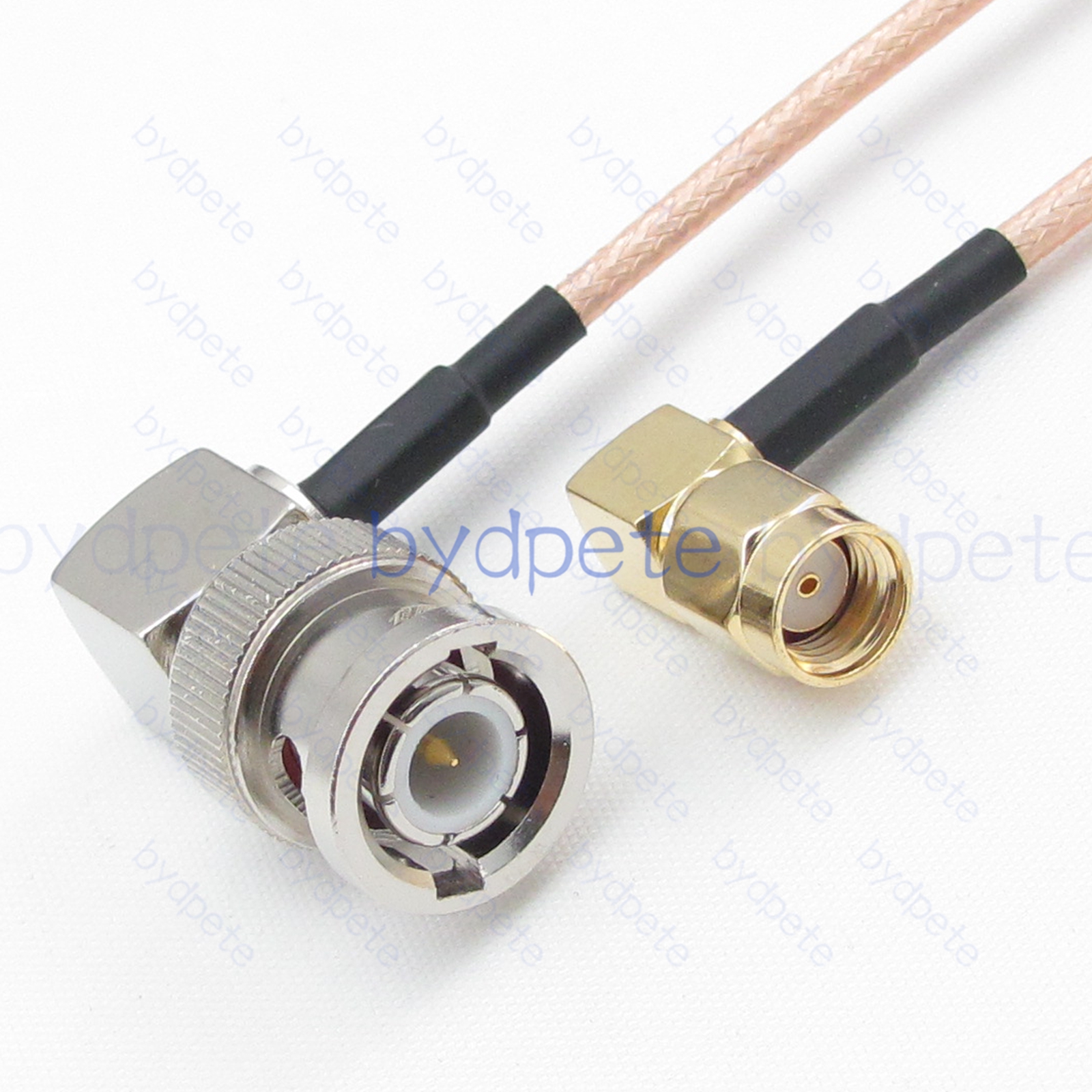 BPC063BNC316RR BNC Male Right Angle 90Degree Plug to RPSMA Male Right Angle 90Degree Reverse Polarity Plug RG-316 Coaxial Cable BNC Cable RG316 Assembly Coax Pigtial Jumper