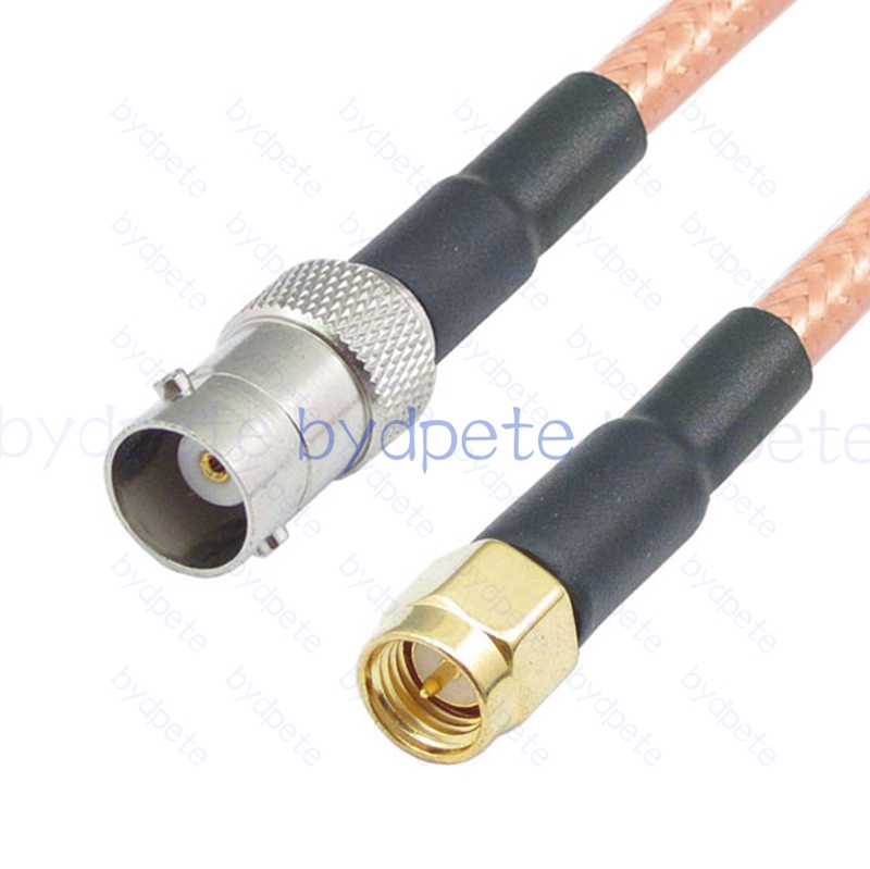 BPC065BNC142S1 BNC Female Jack to SMA Male RG-142 Coaxial Cable BNC Cable RG142 Assembly Coax Pigtial Jumper