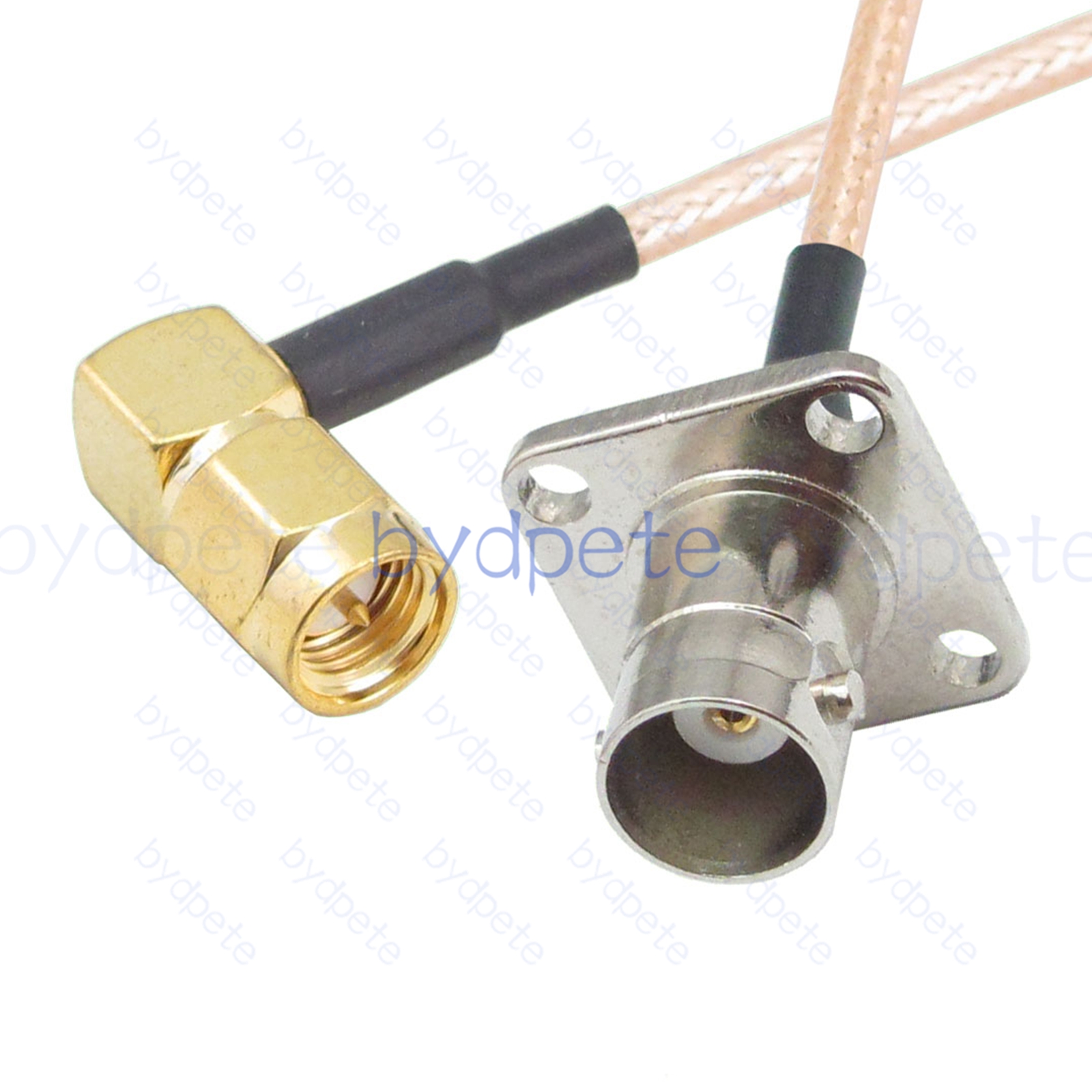 BPC065BNC316H4R2 BNC Female 4holes panel Jack to SMA Male Right Angle 90Degree Plug RG-316 Coaxial Cable BNC Cable RG316 Assembly Coax Pigtial Jumper