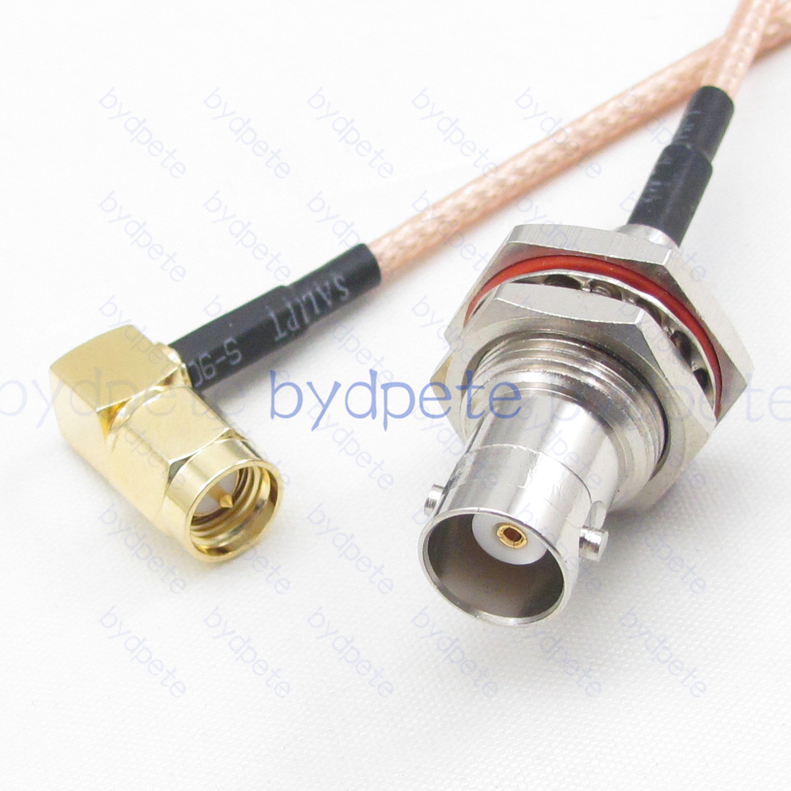 BPC065BNC316L1R2 BNC Female Bulkhead Waterproof Jack to SMA Male Right Angle 90Degree Plug RG-316 Coaxial Cable BNC Cable RG316 Assembly Coax Pigtial Jumper