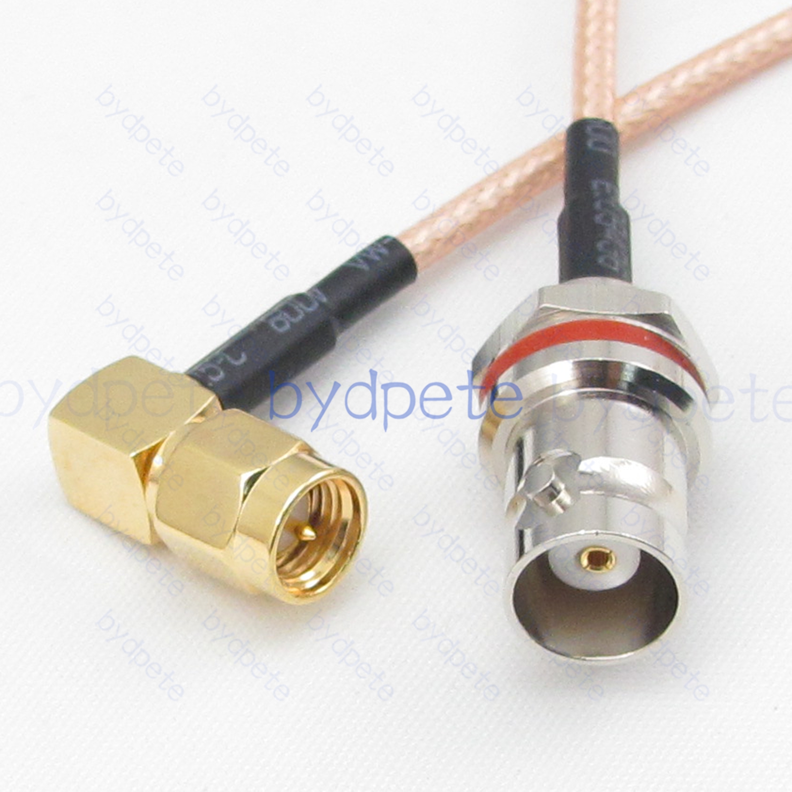BPC065BNC316M1R2 BNC Female Behind Nut Jack to SMA Male Right Angle 90Degree Plug RG-316 Coaxial Cable BNC Cable RG316 Assembly Coax Pigtial Jumper
