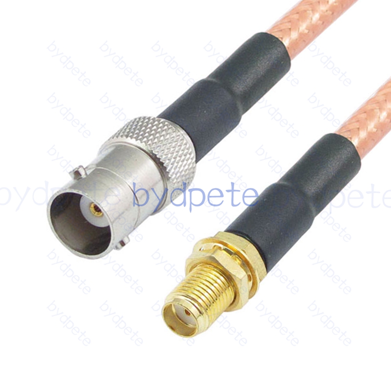 BPC066BNC142S1 BNC Female Jack to SMA Female RG-142 Coaxial Cable BNC Cable RG142 Assembly Coax Pigtial Jumper