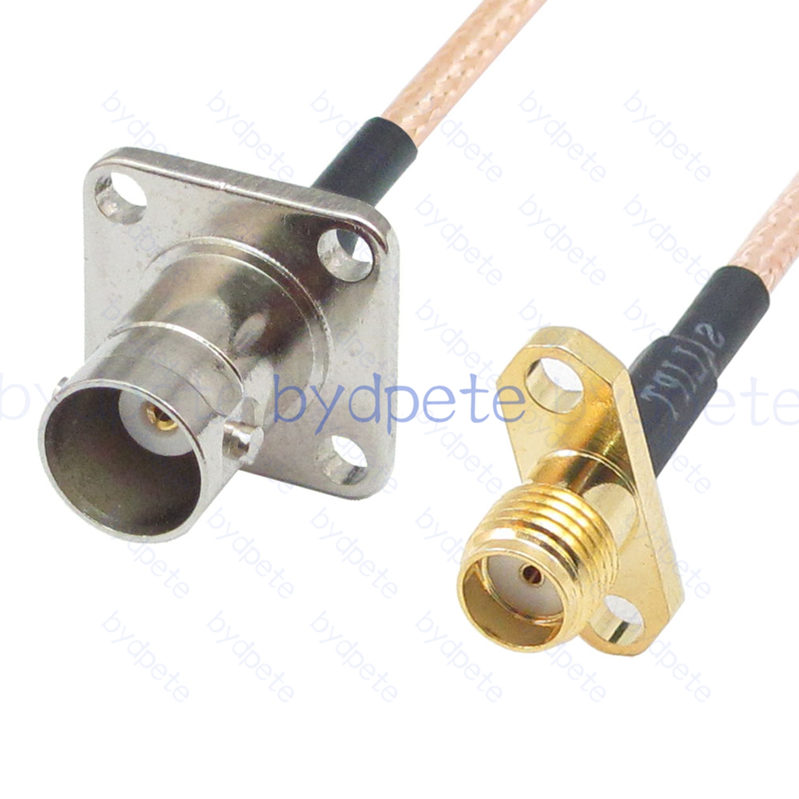BPC066BNC316H4H2 BNC Female 4holes panel Jack to SMA Female 2holes panel Jack RG-316 Coaxial Cable BNC Cable RG316 Assembly Coax Pigtial Jumper