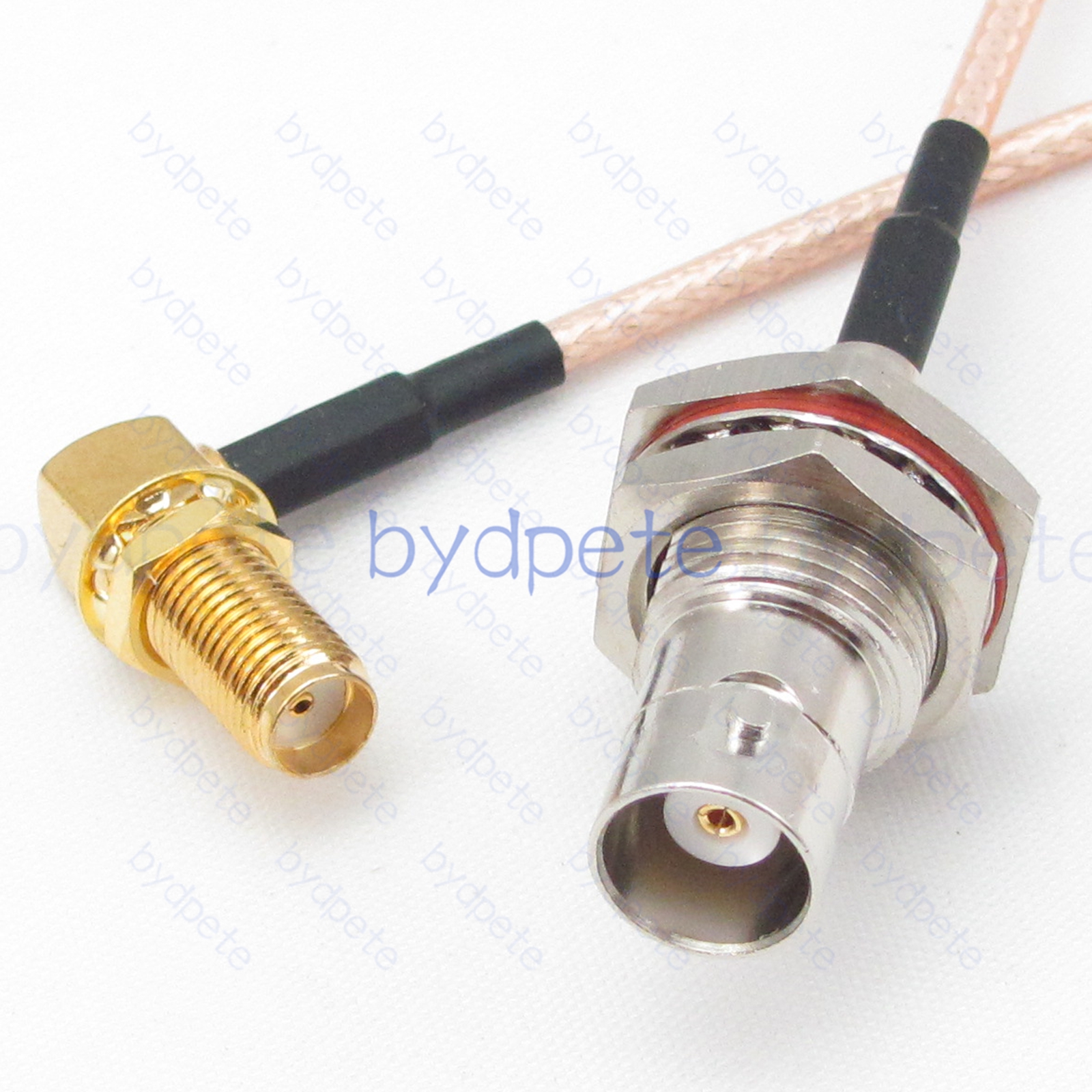 BPC066BNC316L1R2 BNC Female Bulkhead Waterproof Jack to SMA Female Right Angle 90Degree Jack RG-316 Coaxial Cable BNC Cable RG316 Assembly Coax Pigtial Jumper