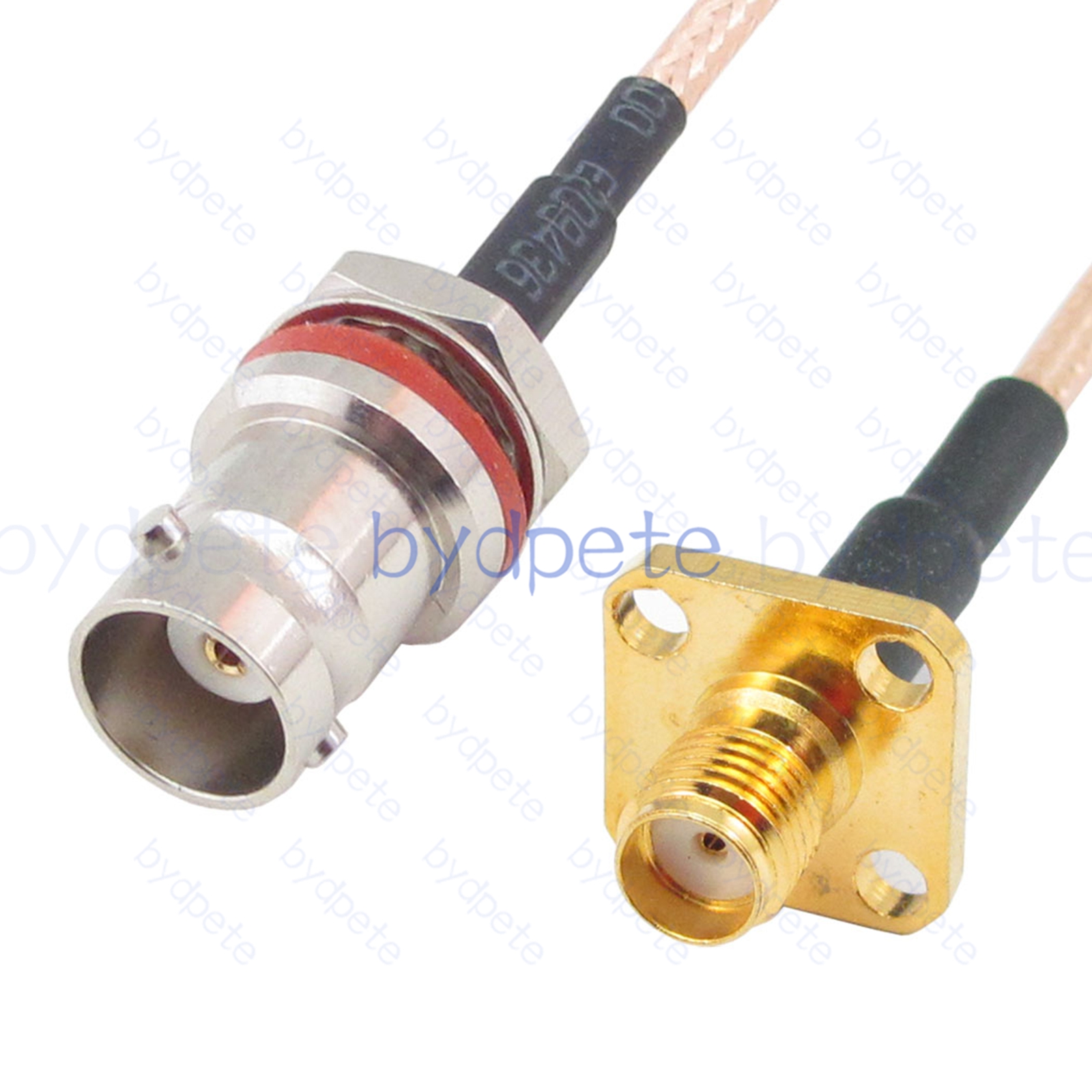 BPC066BNC316M1H4 BNC Female Behind Nut Jack to SMA Female 4holes panel Jack RG-316 Coaxial Cable BNC Cable RG316 Assembly Coax Pigtial Jumper