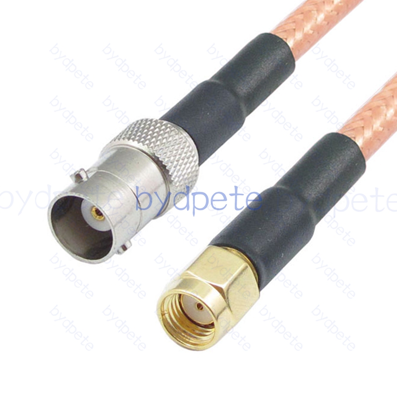 BPC067BNC142S1 BNC Female Jack to RPSMA Reverse Polarity Male RG-142 Coaxial Cable BNC Cable RG142 Assembly Coax Pigtial Jumper