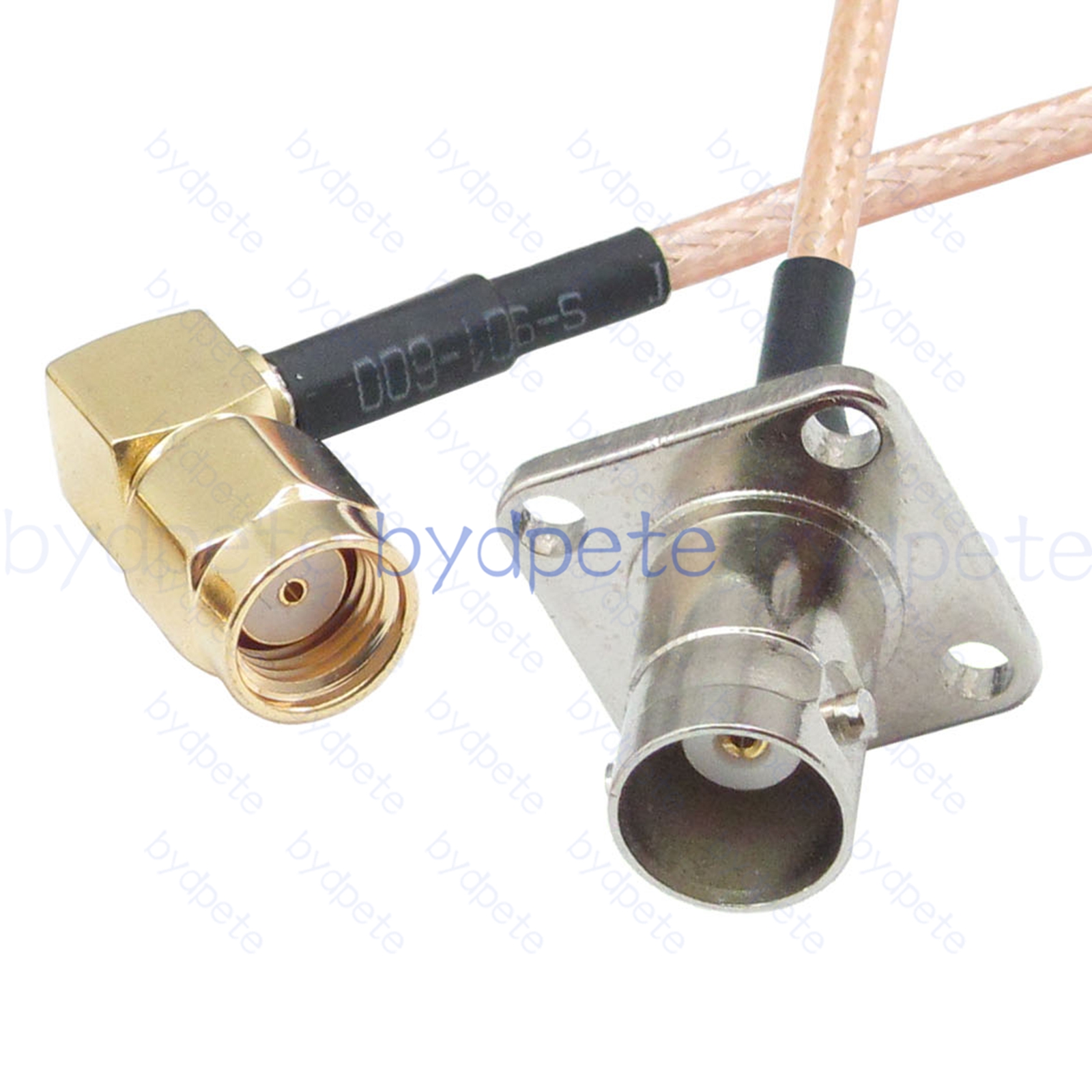 BPC067BNC316H4R2 BNC Female 4holes panel Jack to RPSMA Male Right Angle 90Degree Plug RG-316 Coaxial Cable BNC Cable RG316 Assembly Coax Pigtial Jumper