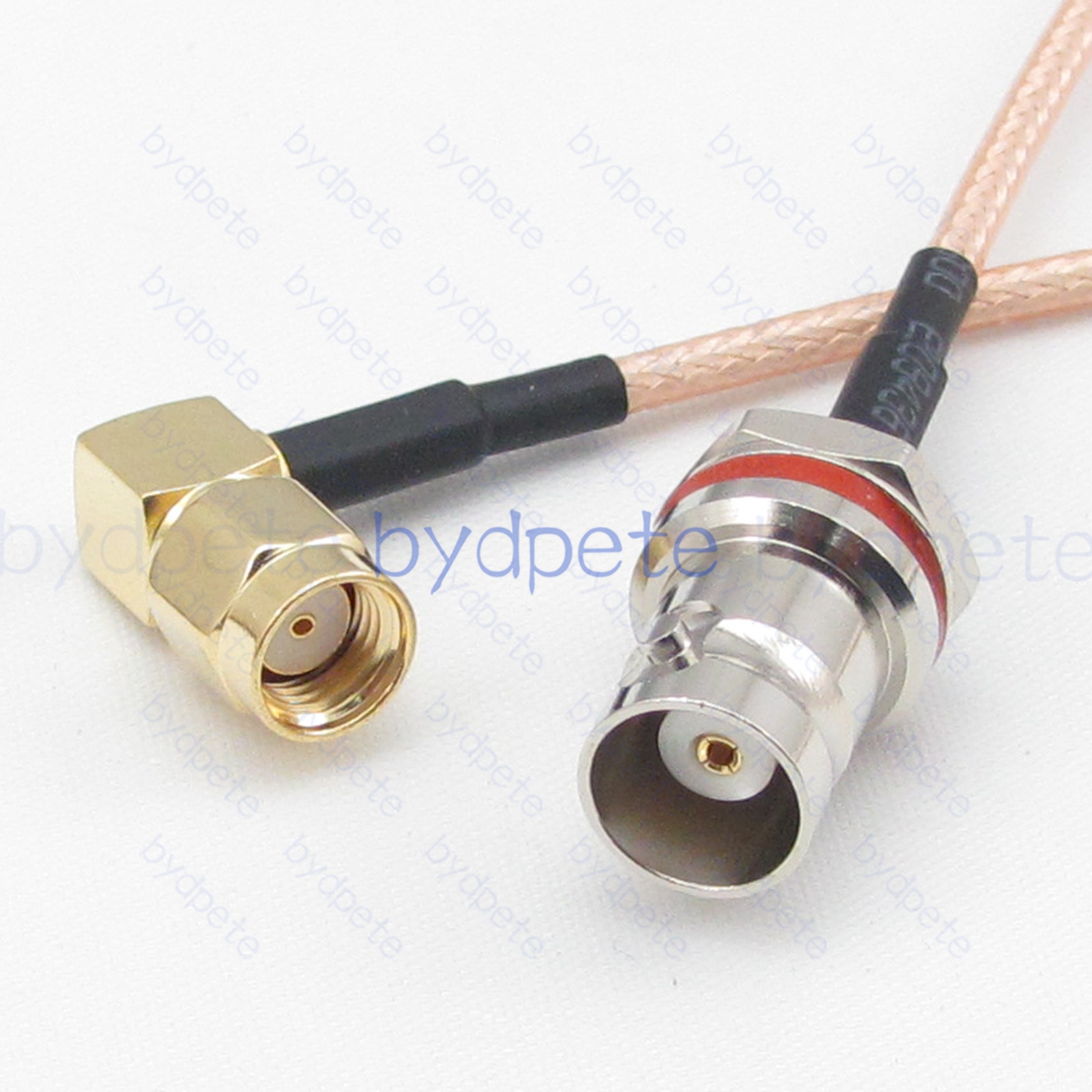 BPC067BNC316M1R2 BNC Female Behind Nut Jack to RPSMA Male Right Angle 90Degree Plug RG-316 Coaxial Cable BNC Cable RG316 Assembly Coax Pigtial Jumper