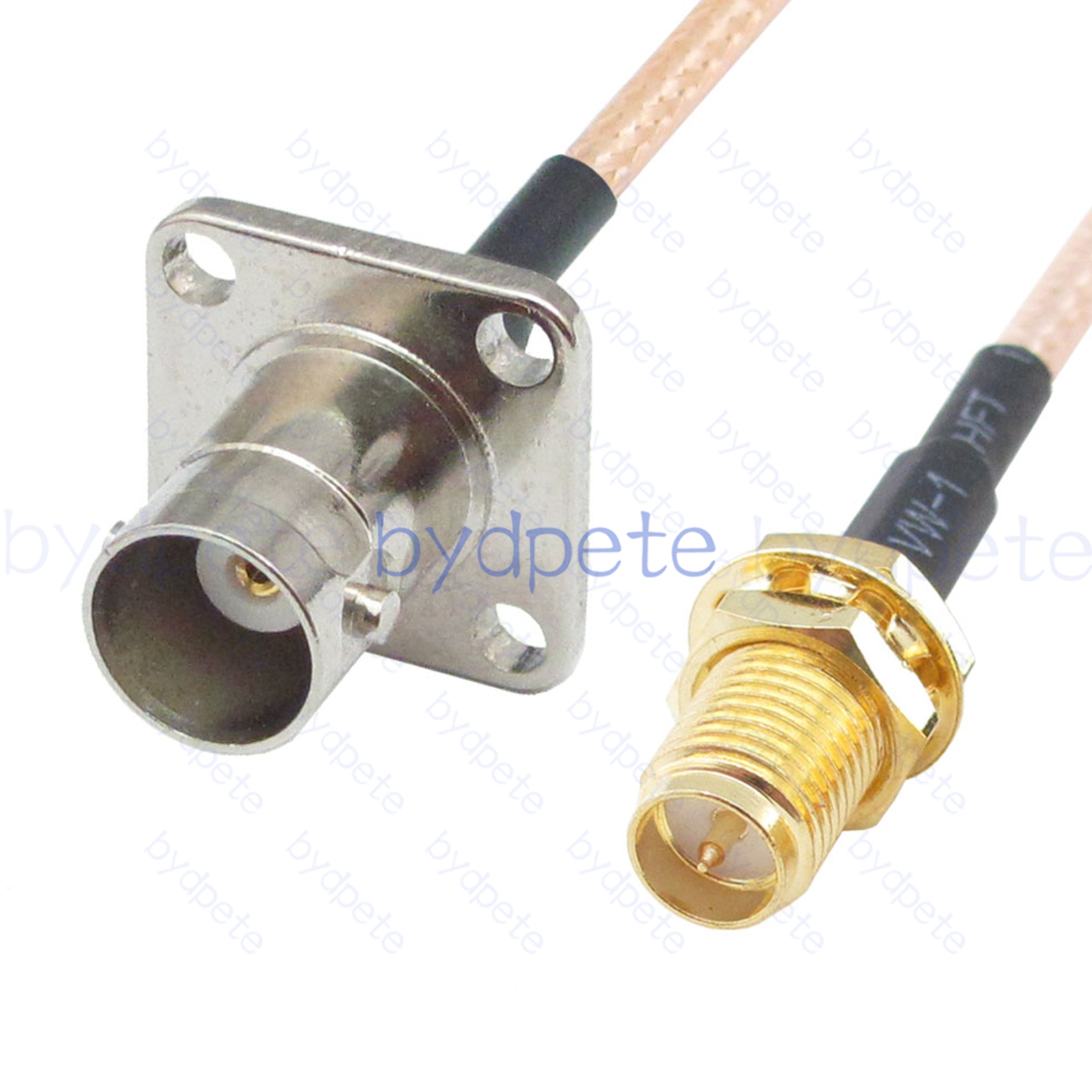 BPC068BNC316H41 BNC Female 4holes panel Jack to RPSMA Female Jack RG-316 Coaxial Cable BNC Cable RG316 Assembly Coax Pigtial Jumper