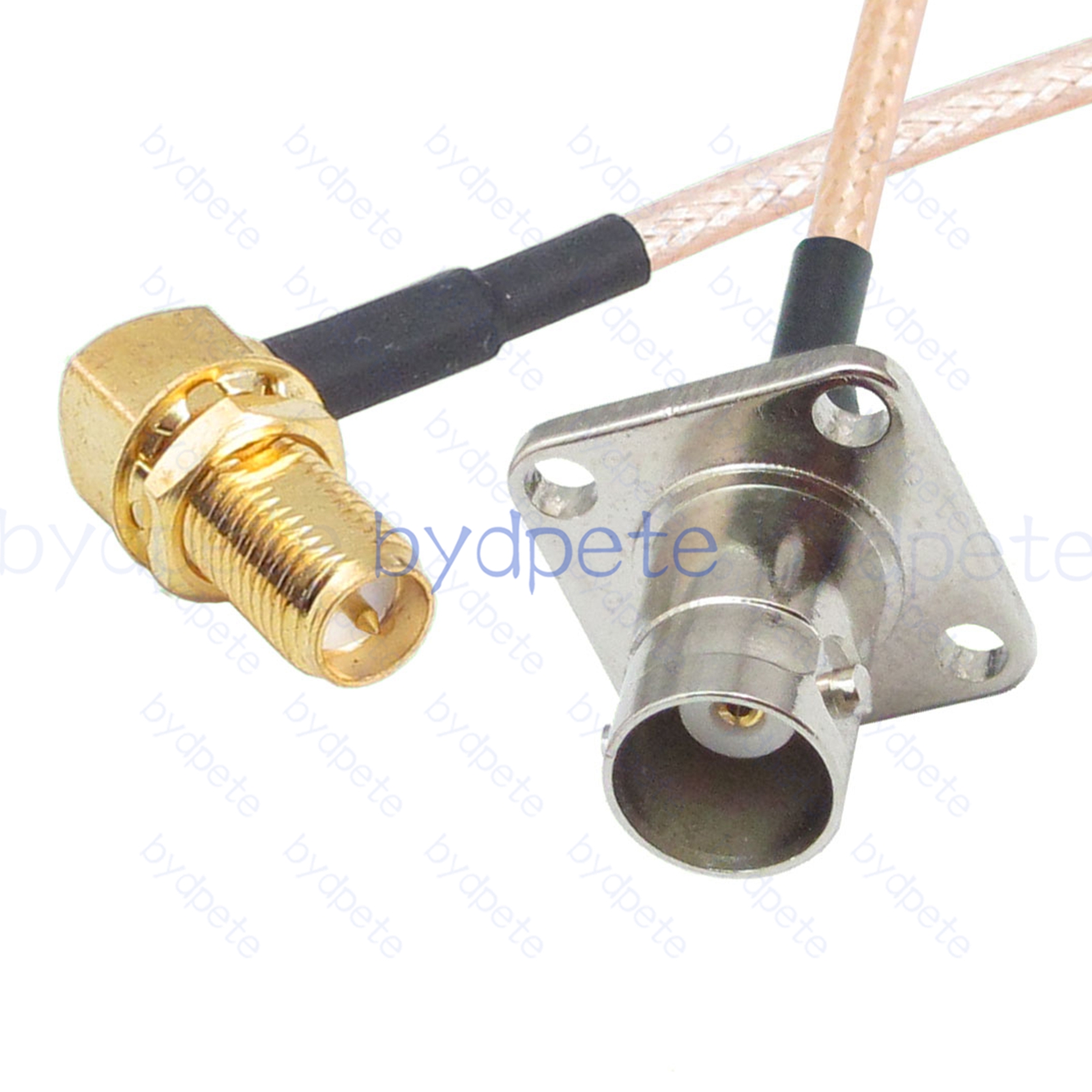 BPC068BNC316H4R2 BNC Female 4holes panel Jack to RPSMA Female Right Angle 90Degree Jack RG-316 Coaxial Cable BNC Cable RG316 Assembly Coax Pigtial Jumper
