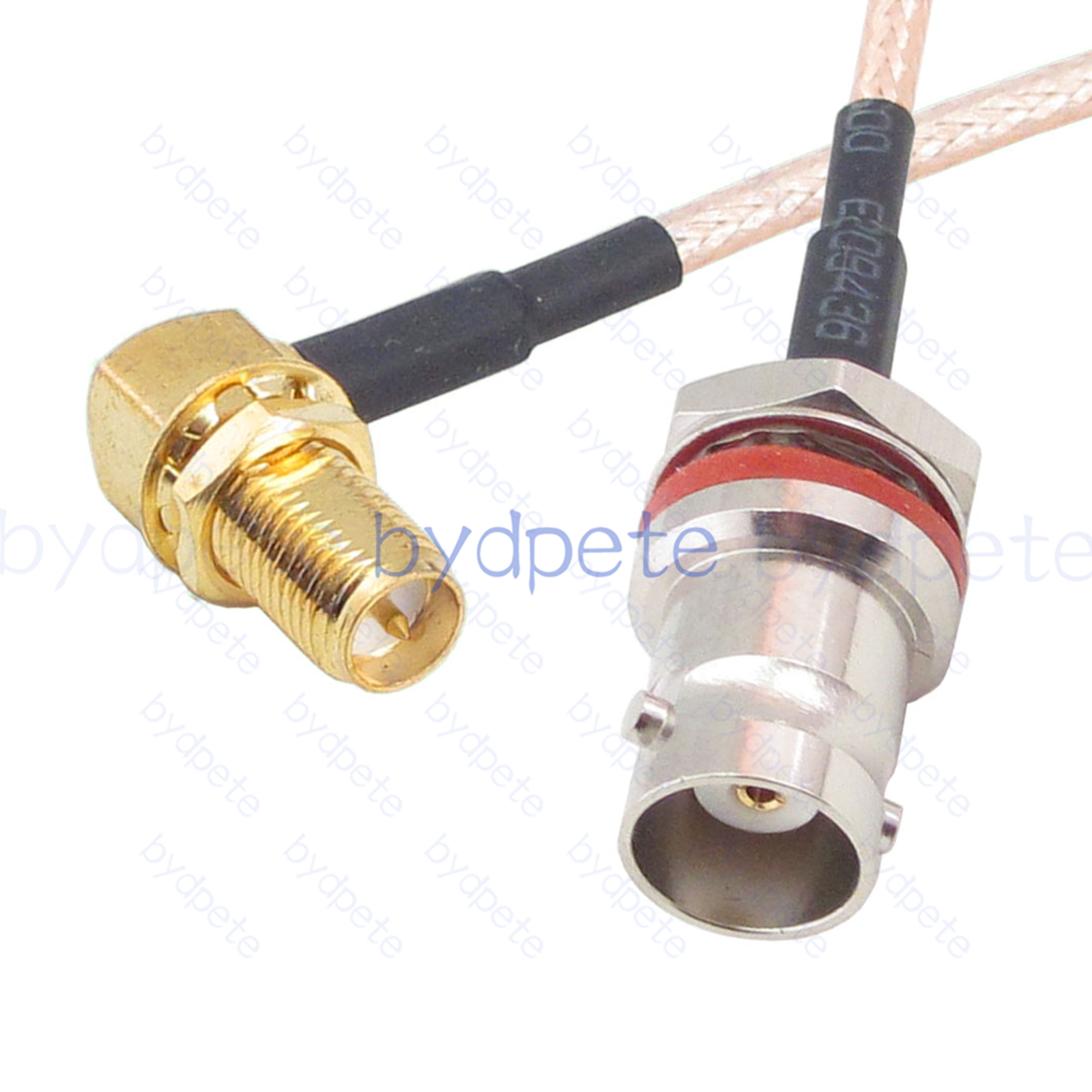 BPC068BNC316M1R2 BNC Female Behind Nut Jack to RPSMA Female Right Angle 90Degree Jack RG-316 Coaxial Cable BNC Cable RG316 Assembly Coax Pigtial Jumper