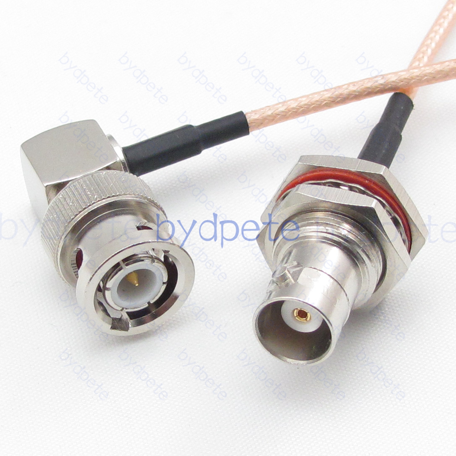 BPC070BNC316R1L2 BNC Male Right Angle 90Degree Plug to BNC Female Bulkhead Waterproof jack RG-316 Coaxial Cable BNC Cable RG316 Assembly Coax Pigtial Jumper