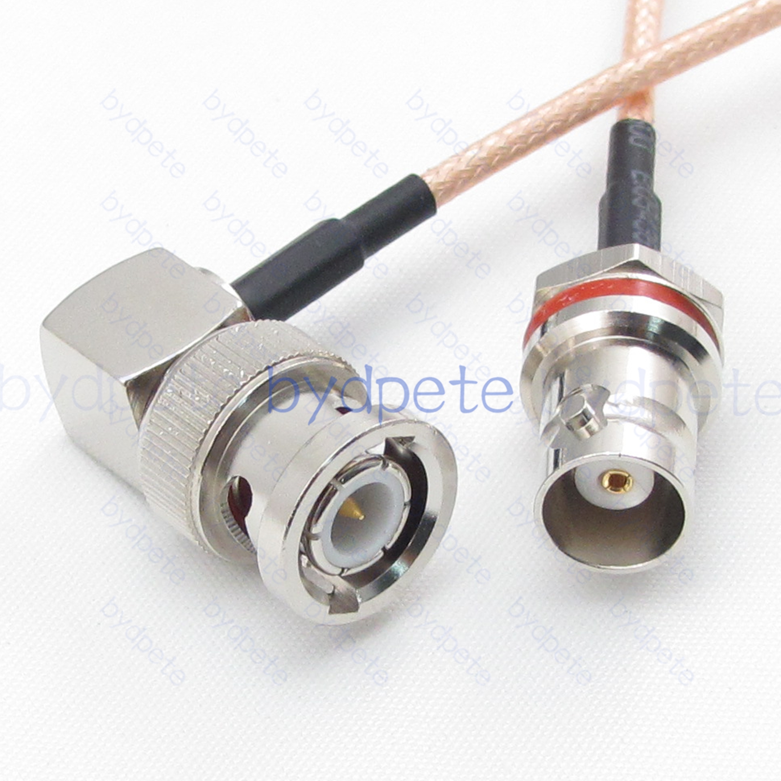 BPC070BNC316R1M2 BNC Male Right Angle 90degree Plug to BNC Female Behind Nut jack RG-316 Coaxial Cable BNC Cable RG316 Assembly Coax Pigtial Jumper