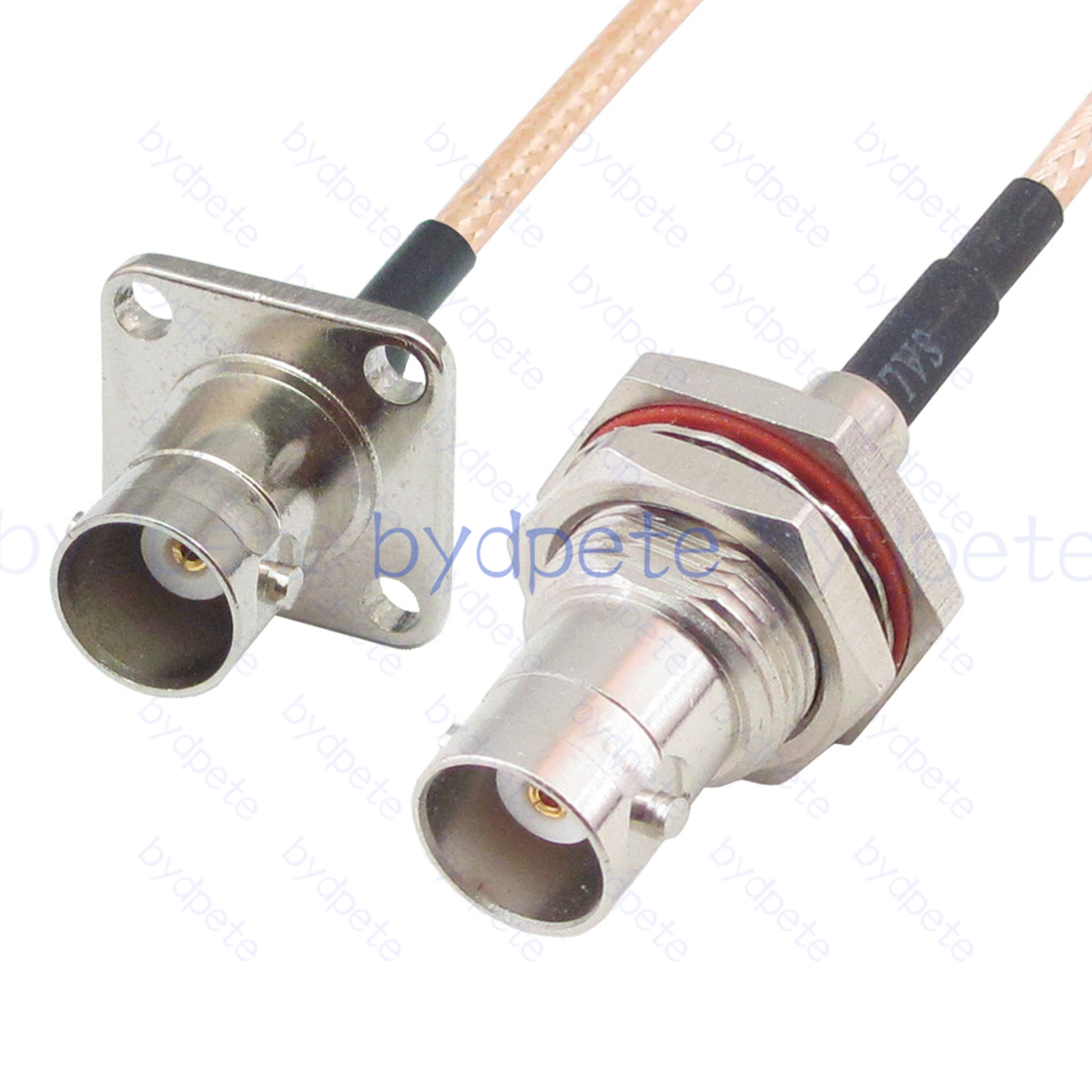 BPC071BNC316H4L2 BNC Female 4holes panel Jack to BNC Female Bulkhead Waterproof jack RG-316 Coaxial Cable BNC Cable RG316 Assembly Coax Pigtial Jumper