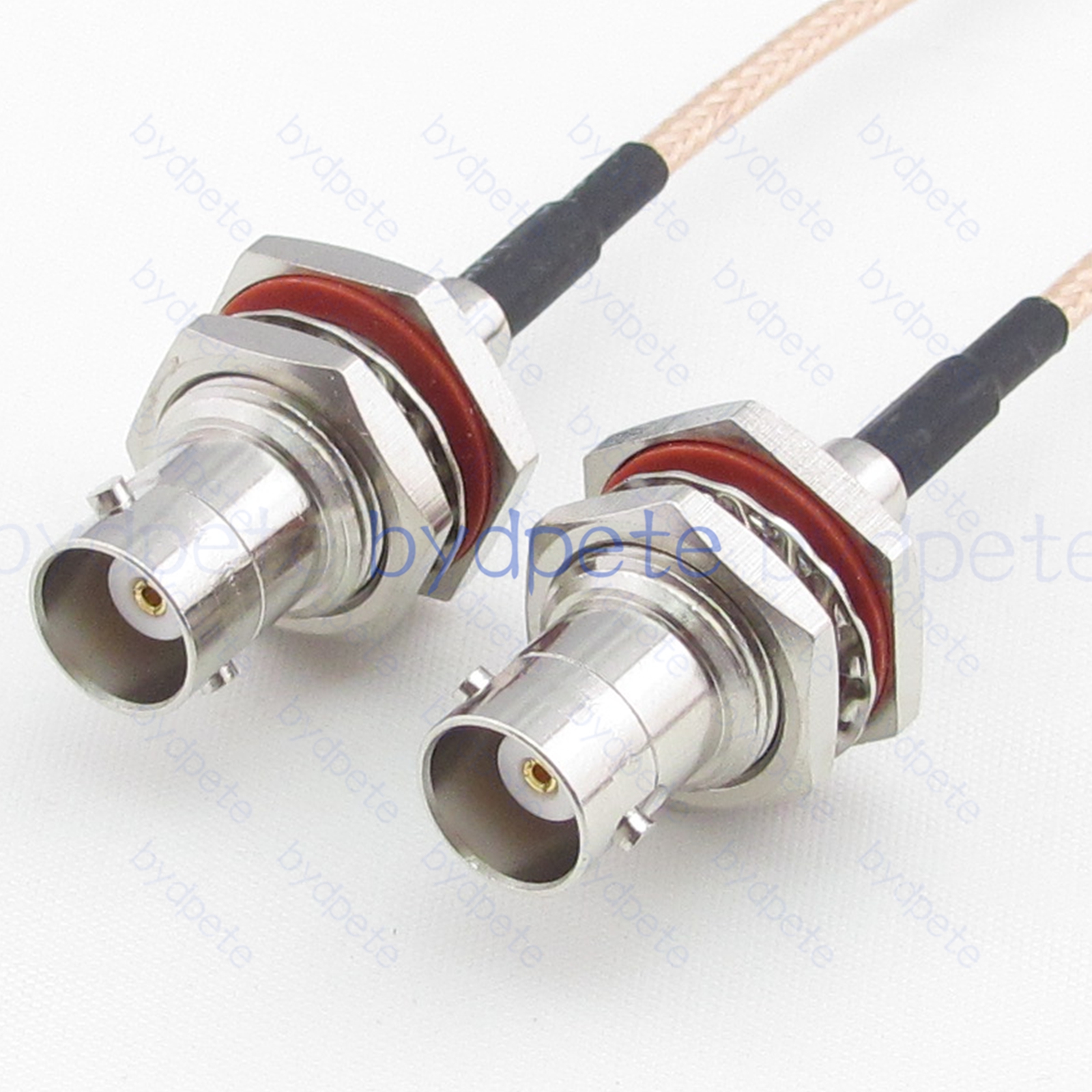 BPC071BNC316LL BNC Female Bulkhead Waterproof Jack to BNC Female Bulkhead Waterproof jack RG-316 Coaxial Cable BNC Cable RG316 Assembly Coax Pigtial Jumper