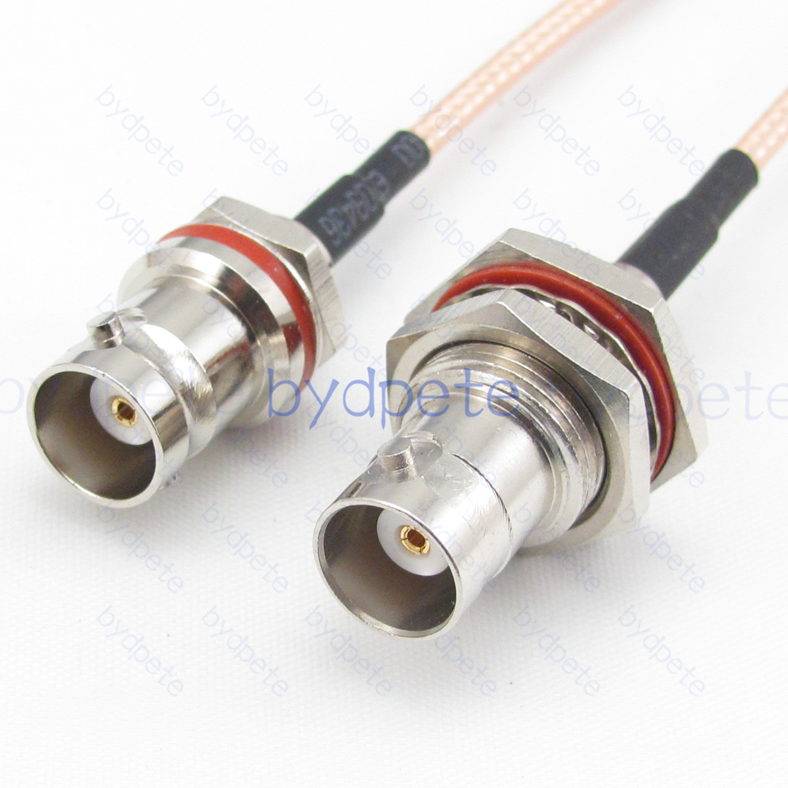 BPC071BNC316LM BNC Female Bulkhead Waterproof Jack to BNC Female Behind Nut jack RG-316 Coaxial Cable BNC Cable RG316 Assembly Coax Pigtial Jumper