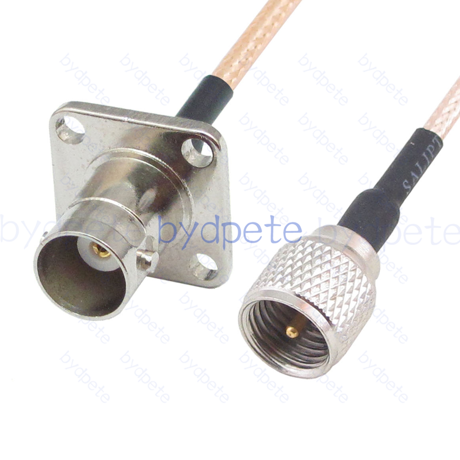 BPC074BNC316H4M2 BNC Female 4holes panel jack to Mini UHF Male PL259 Plug RG-316 Coaxial Cable BNC Cable RG316 Assembly Coax Pigtial Jumper