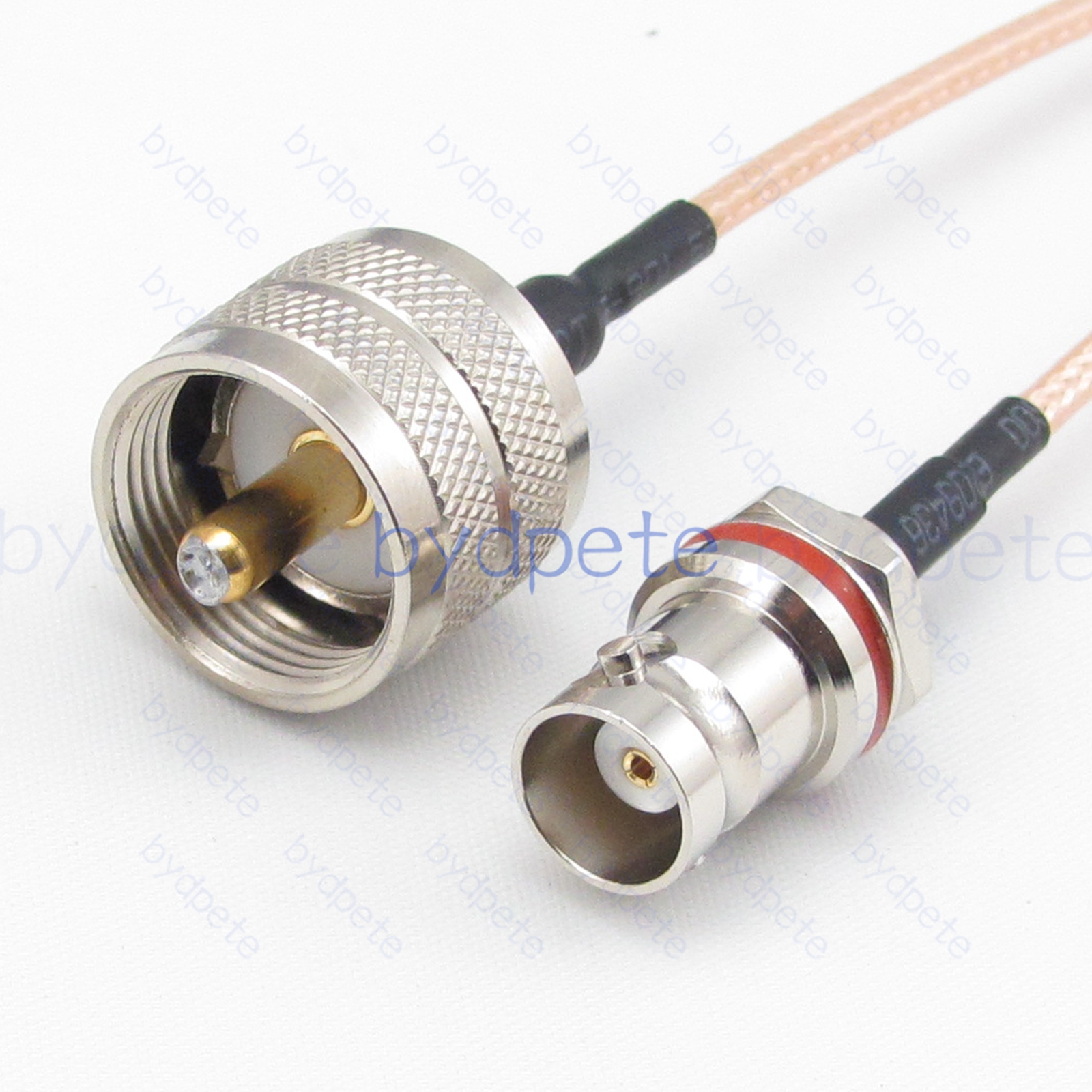 BPC074BNC316M1 BNC Female Bulkhead Behind Nut jack to UHF Male PL259 jack RG-316 Coaxial Cable BNC Cable RG316 Assembly Coax Pigtial Jumper