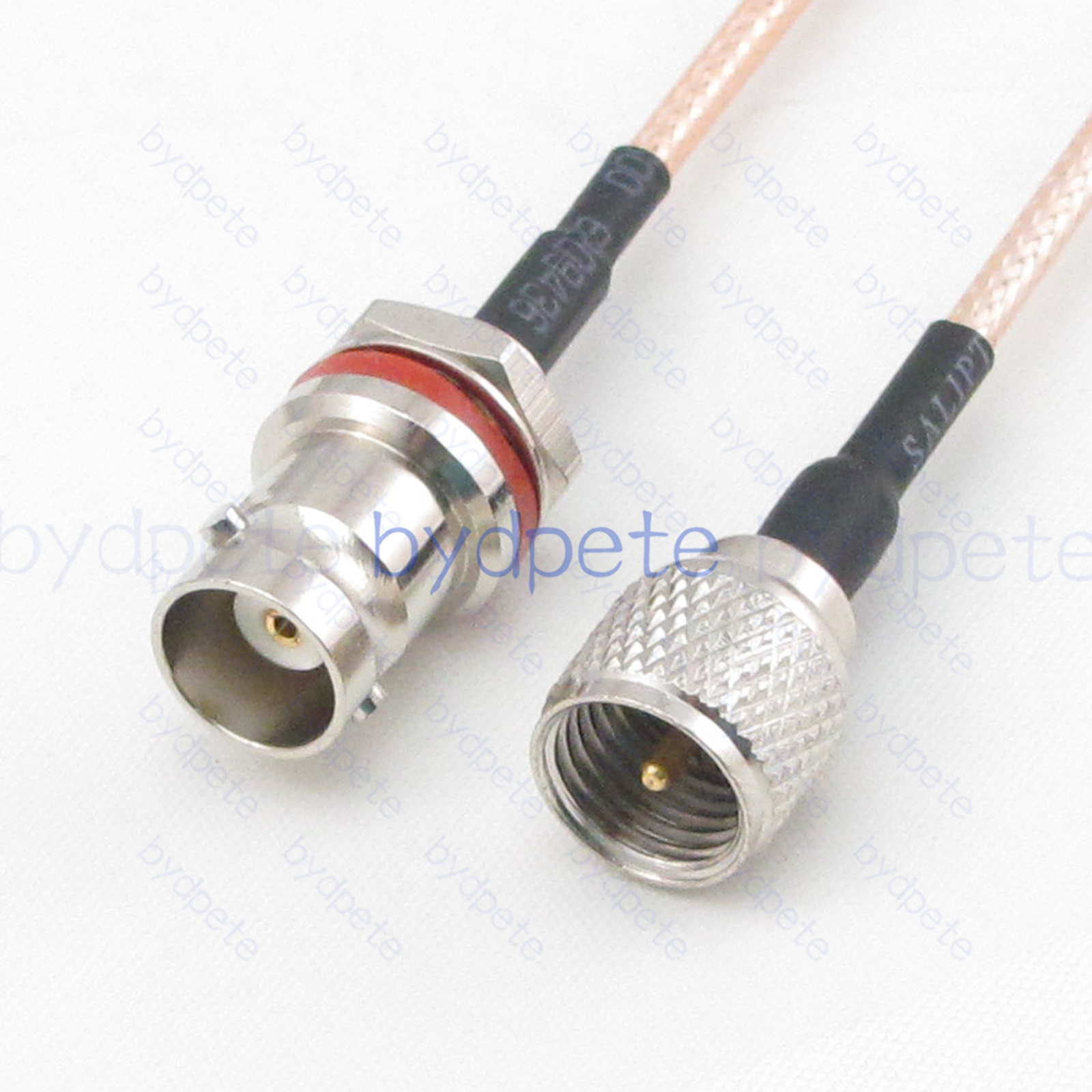 BPC074BNC316M1M2 BNC Female Bulkhead Behind Nut jack to Mini UHF Male PL259 jack RG-316 Coaxial Cable BNC Cable RG316 Assembly Coax Pigtial Jumper