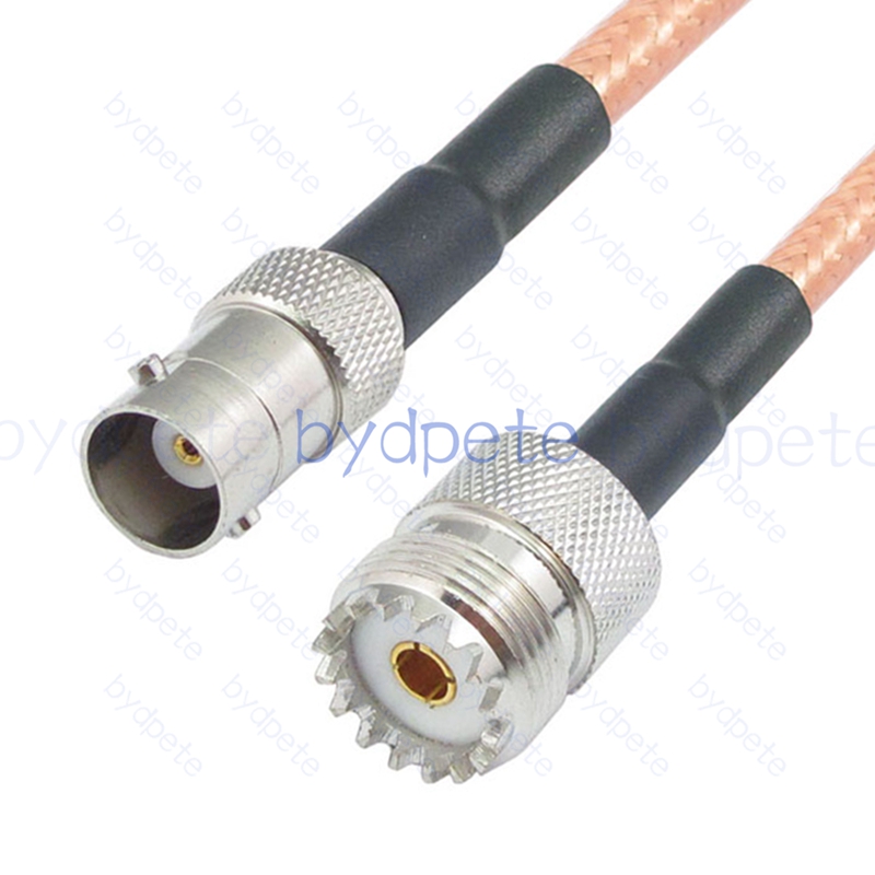 BPC075BNC142S1 BNC Female Jack to UHF Female SO239 Jack RG-142 Coaxial Cable BNC Cable RG142 Assembly Coax Pigtial Jumper